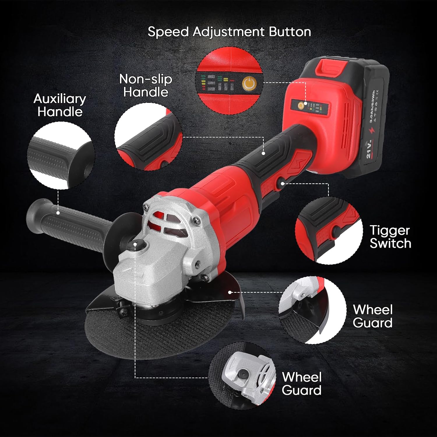 Thumbnail 5 de Cordless Angle Grinder 125mm 12000 RPM