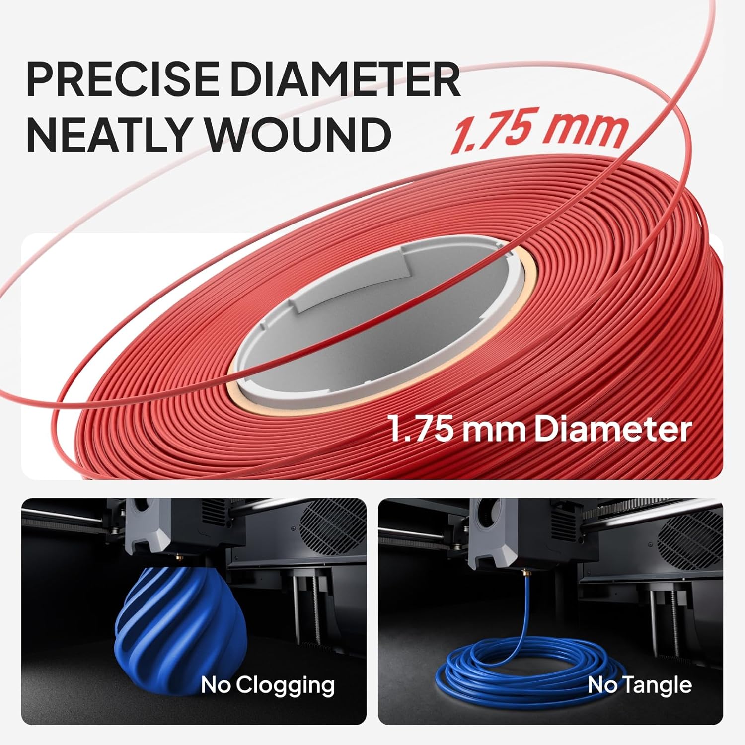 Detalle 2 de ELEGOO PLA Basic Filament on Reusable Pink Spool, 1KG, 1.75mm