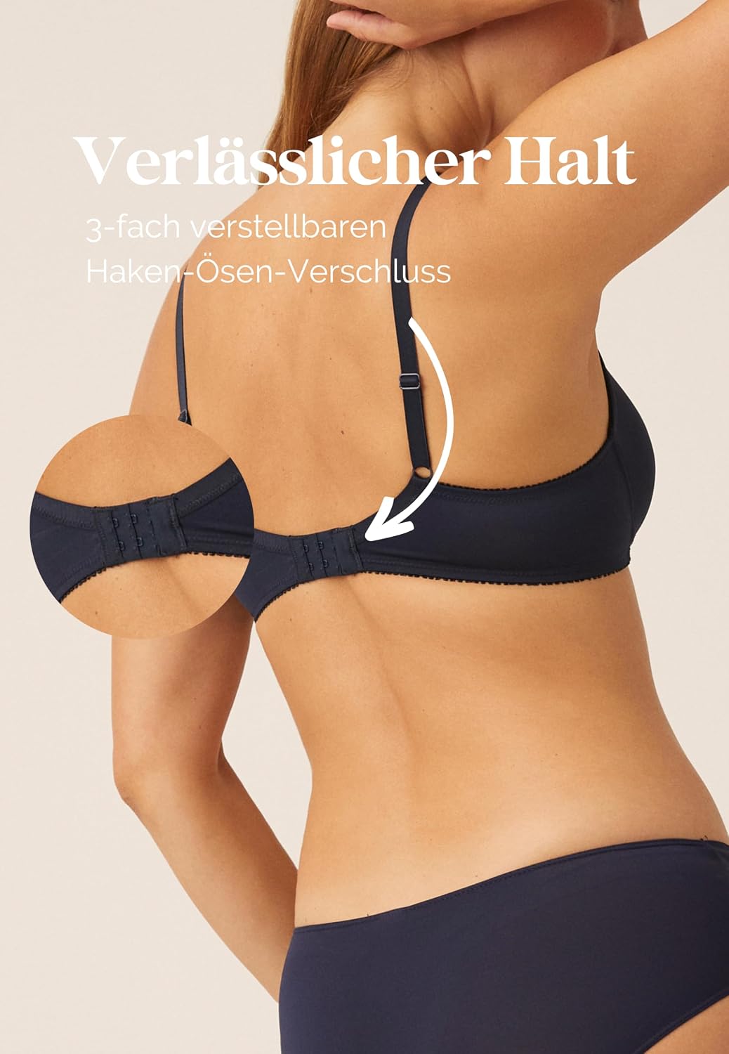 Detalle de Naturana Soft-BH ohne Bügel mit Schale (Cup A-D) – optimaler Sitz, maximaler Halt