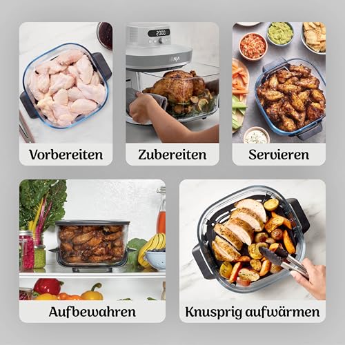 Thumbnail 9 de Ninja CRISPi PRO XL Glas-Heißluftfritteuse (Air-Fryer) Weiß AS090EUWH – 5,7 L, PFAS-frei