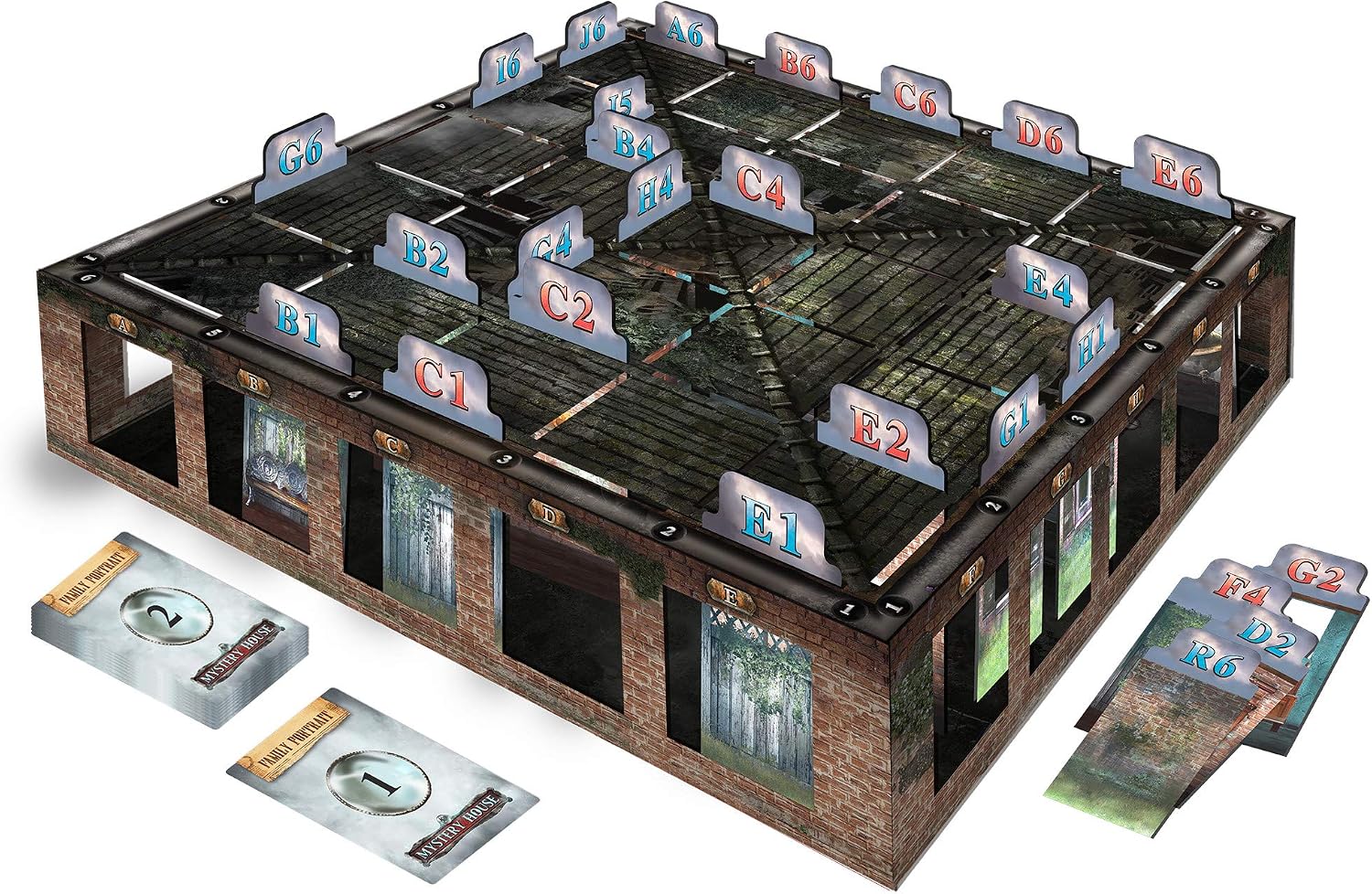 Detalle de Cranio Creations Mystery House (MHS01) – gra planszowa dla 4 graczy, motyw tajemnicy