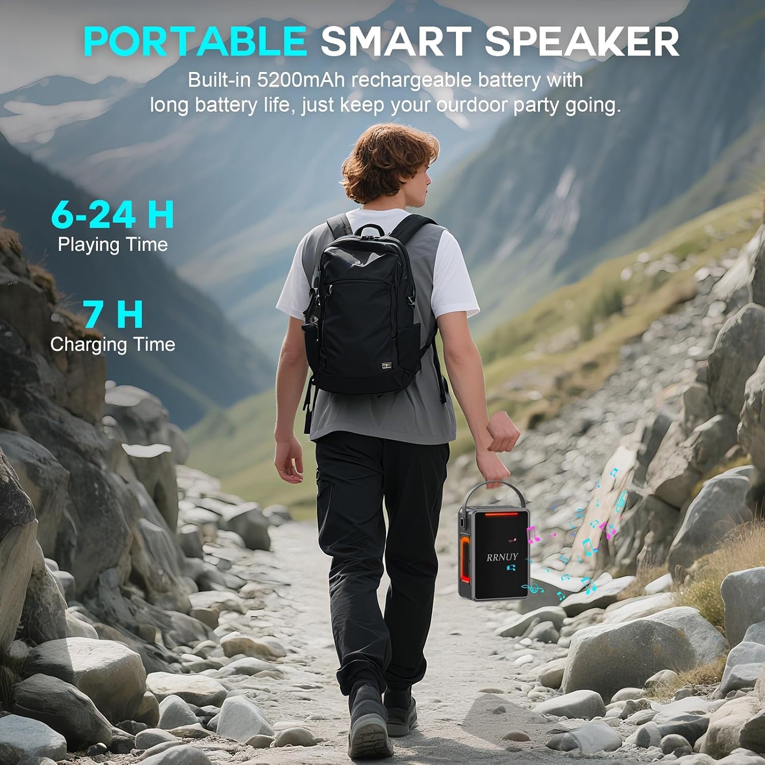 Thumbnail 4 de RRNUY 60W portable Bluetooth speaker with deep bass