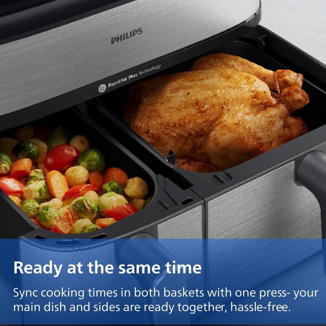 Thumbnail 5 de Philips Airfryer 5000 Series Dual Basket, 9L