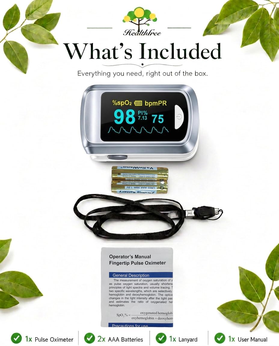 Thumbnail 6 de Fingertip Pulse Oximeter with OLED Screen 📉