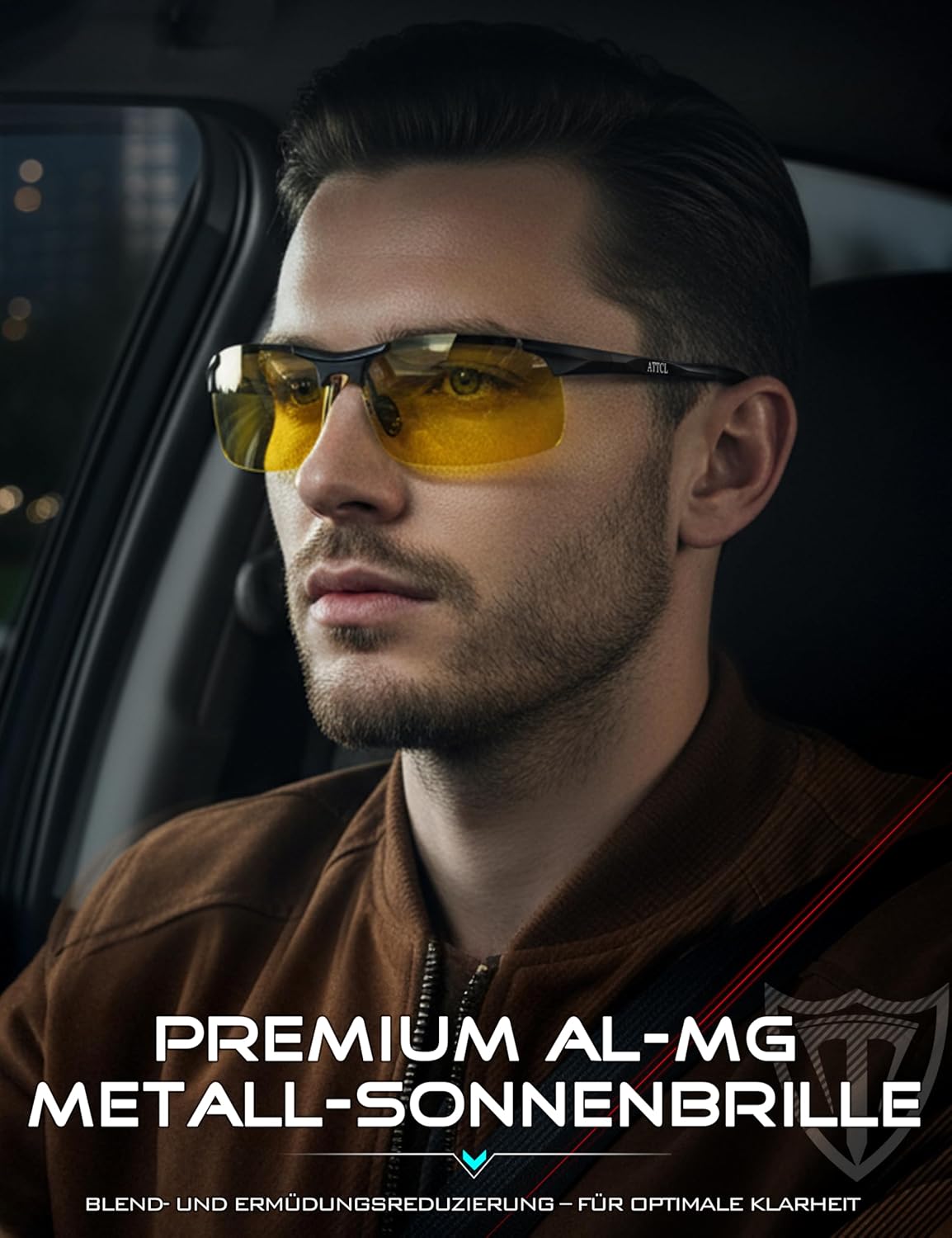 Thumbnail 2 de ATTCL Herren-Sonnenbrille polarisiert für Sport mit UV-Schutz (TAC) und leichtem Wrap-Around AL-MG Rahmen