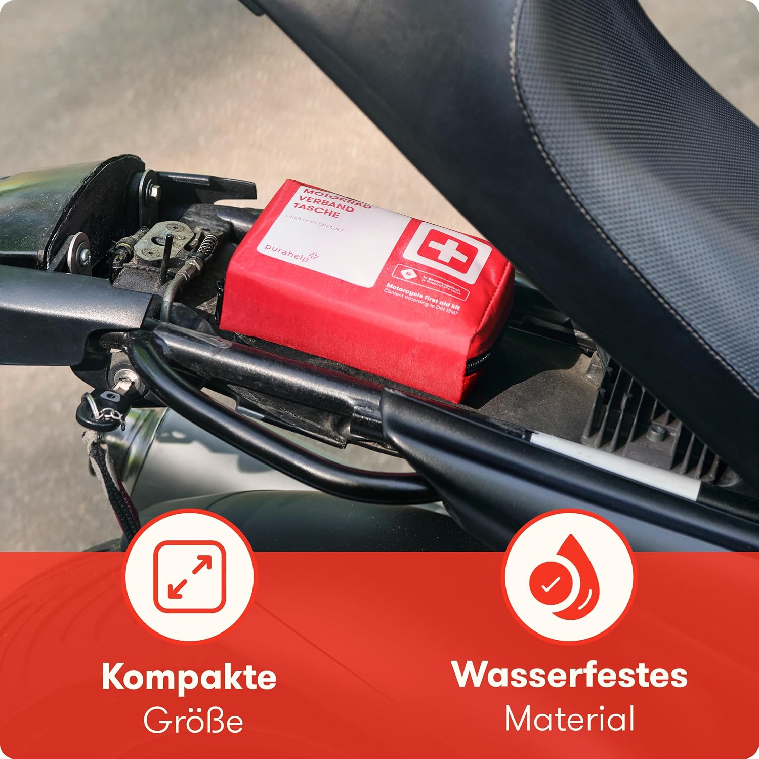 Detalle de PURAHELP Motorrad Verbandskasten 2026 🏍
