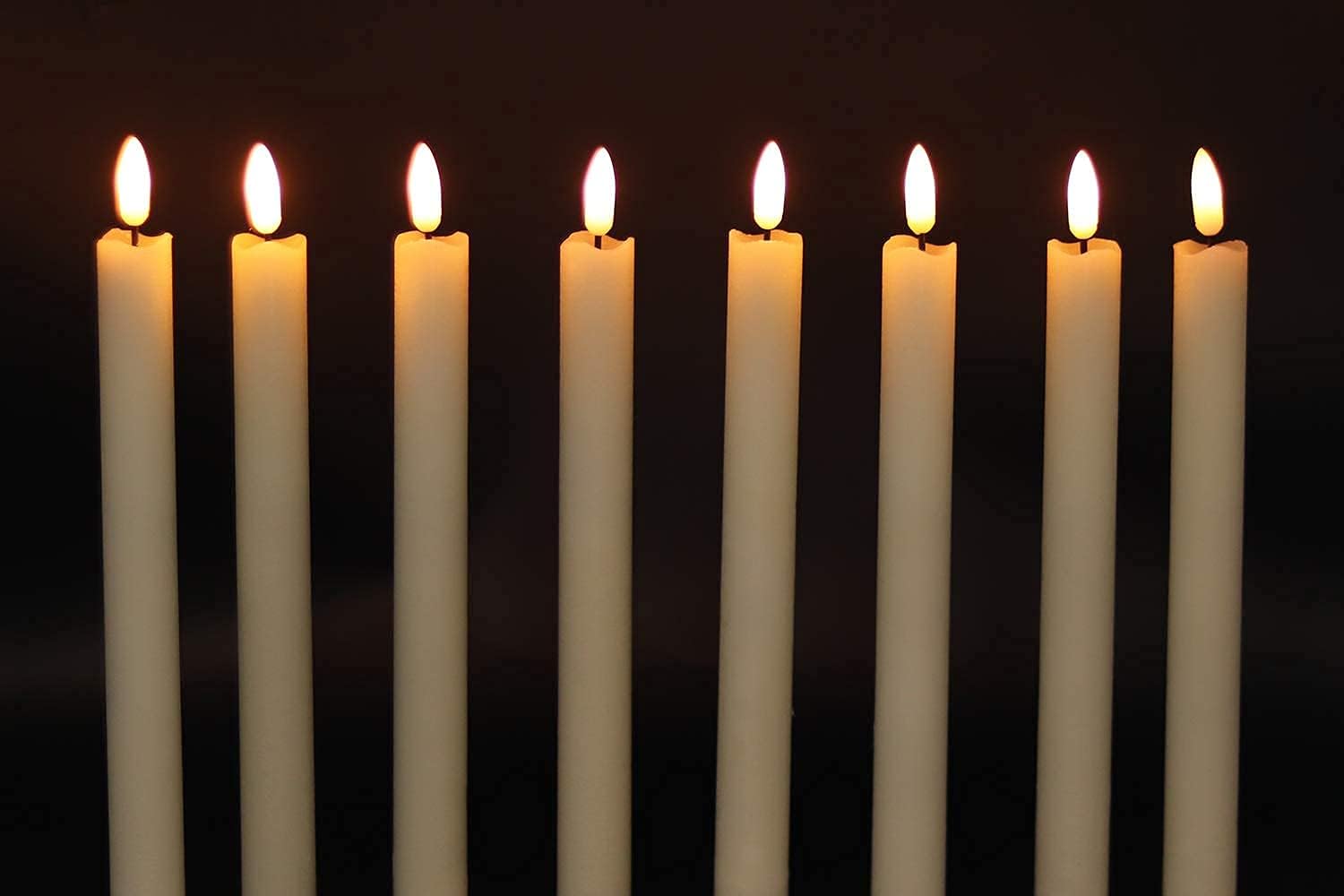 Detalle de GenSwin Flameless Ivory Taper Candles Pack of 6 ๐ฏ