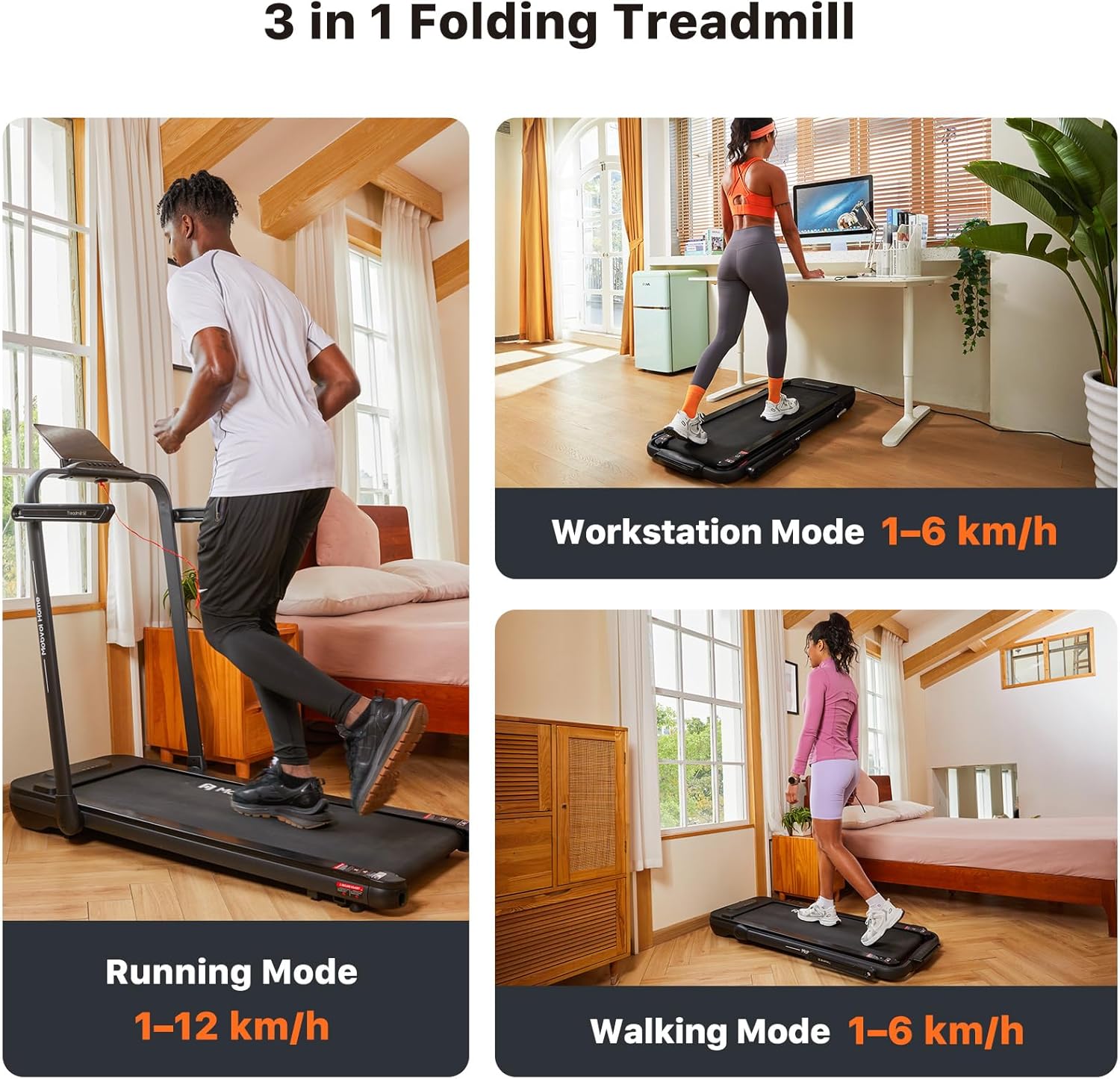 Thumbnail 1 de Mobvoi Home Treadmill SE 3-in-1 Folding Under Desk Running Machine