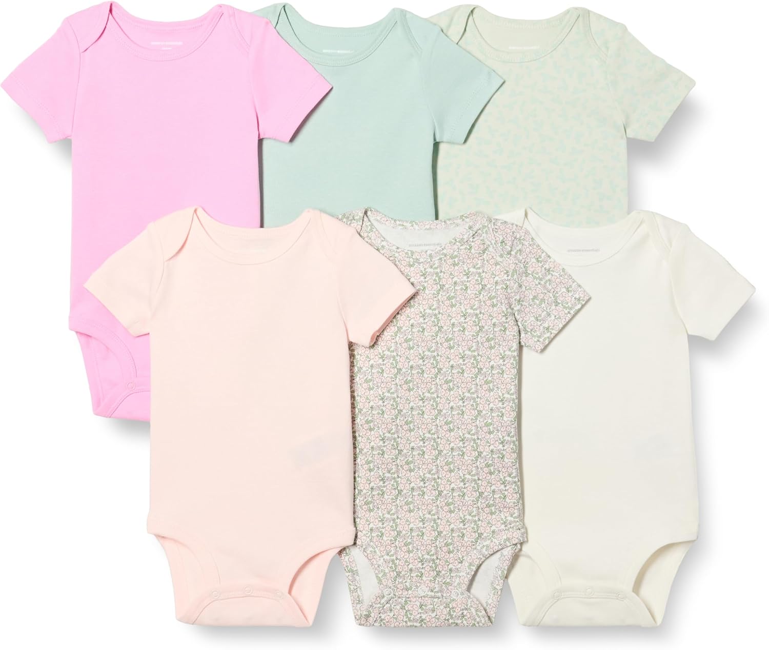 Detalle de Amazon Essentials Unisex Baby Kurzarm-Body aus Baumwolle (Kurzärmelige Bodys)