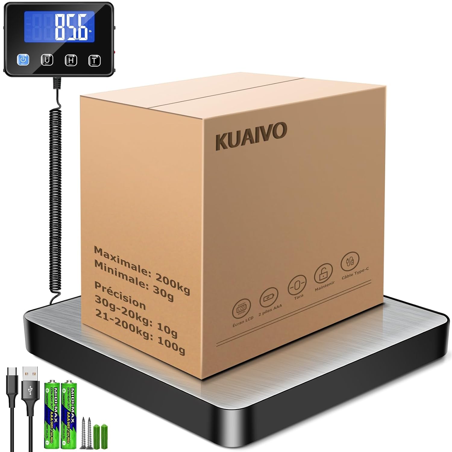 KUAIVO Balance colis 200kg 📦