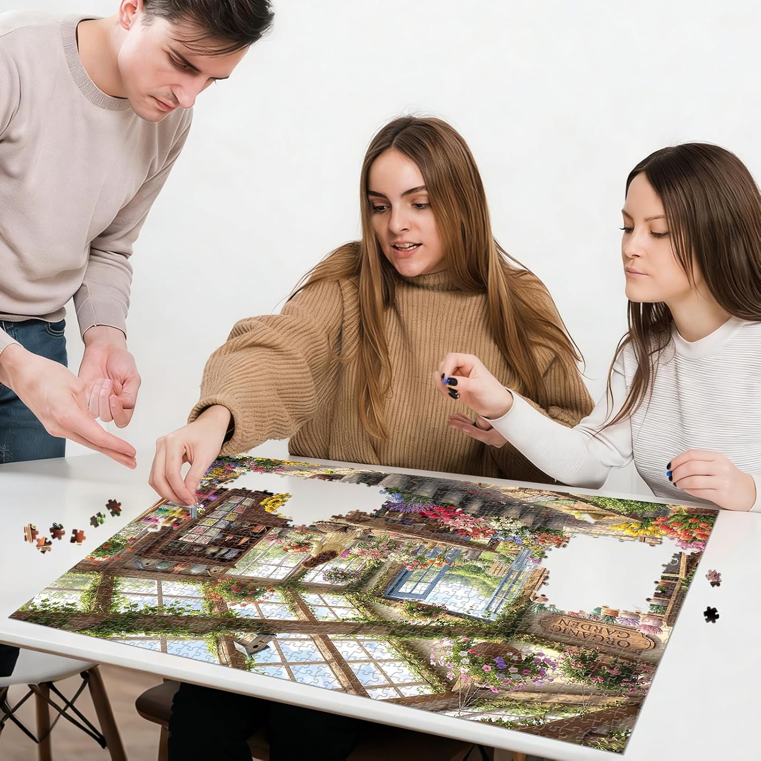Detalle 2 de Cozy Flower Shop Puzzles for Adults 1000 Pieces
