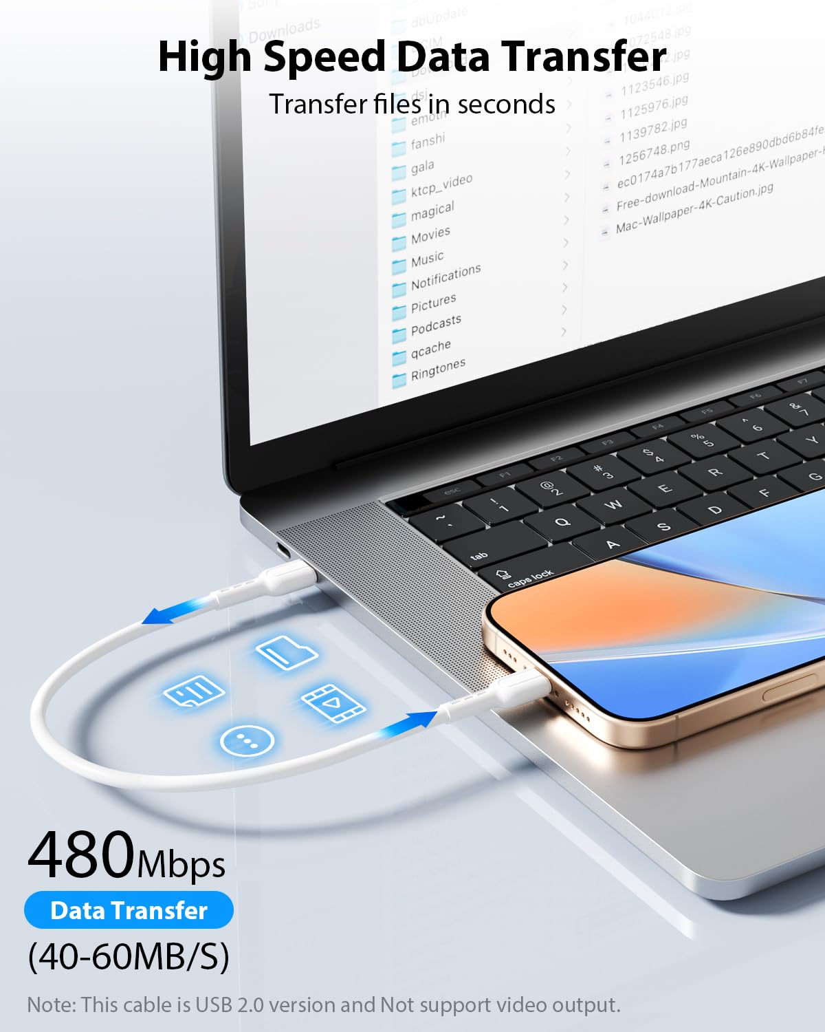Detalle de SooPii 10er-Pack USB‑C-auf‑USB‑C-Kabel (20 cm), 60 W Schnellladekabel – kurz für Powerbank, Ladestation & Co.