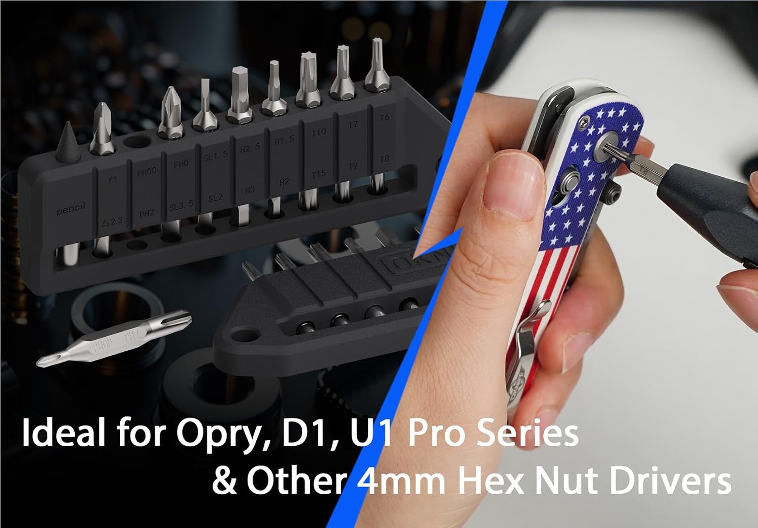Thumbnail 2 de OKNIFE MBS1 4mm両頭ビットセット、S2工具鋼・9種類・エターナルペンシル付き