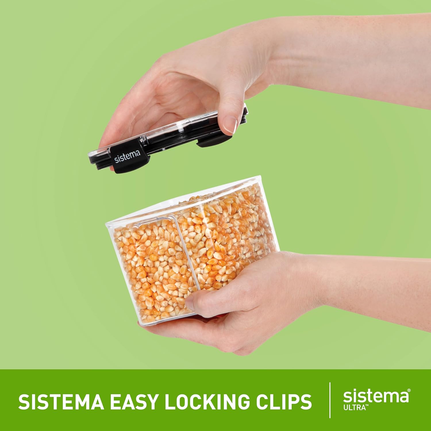 Detalle 2 de Recipientes Ultra Square Sistema ✨ 5 Piezas, Apilables y Sin BPA