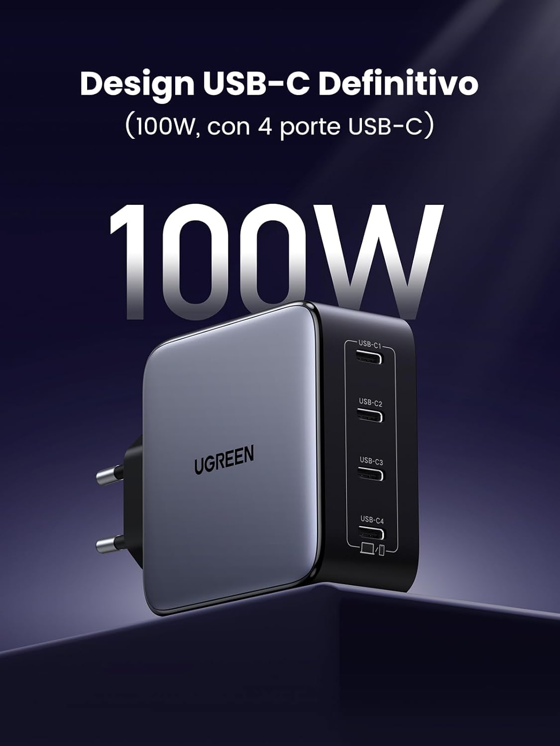 Thumbnail 1 de UGREEN Nexode Caricatore 100W 4 Porte USB-C
