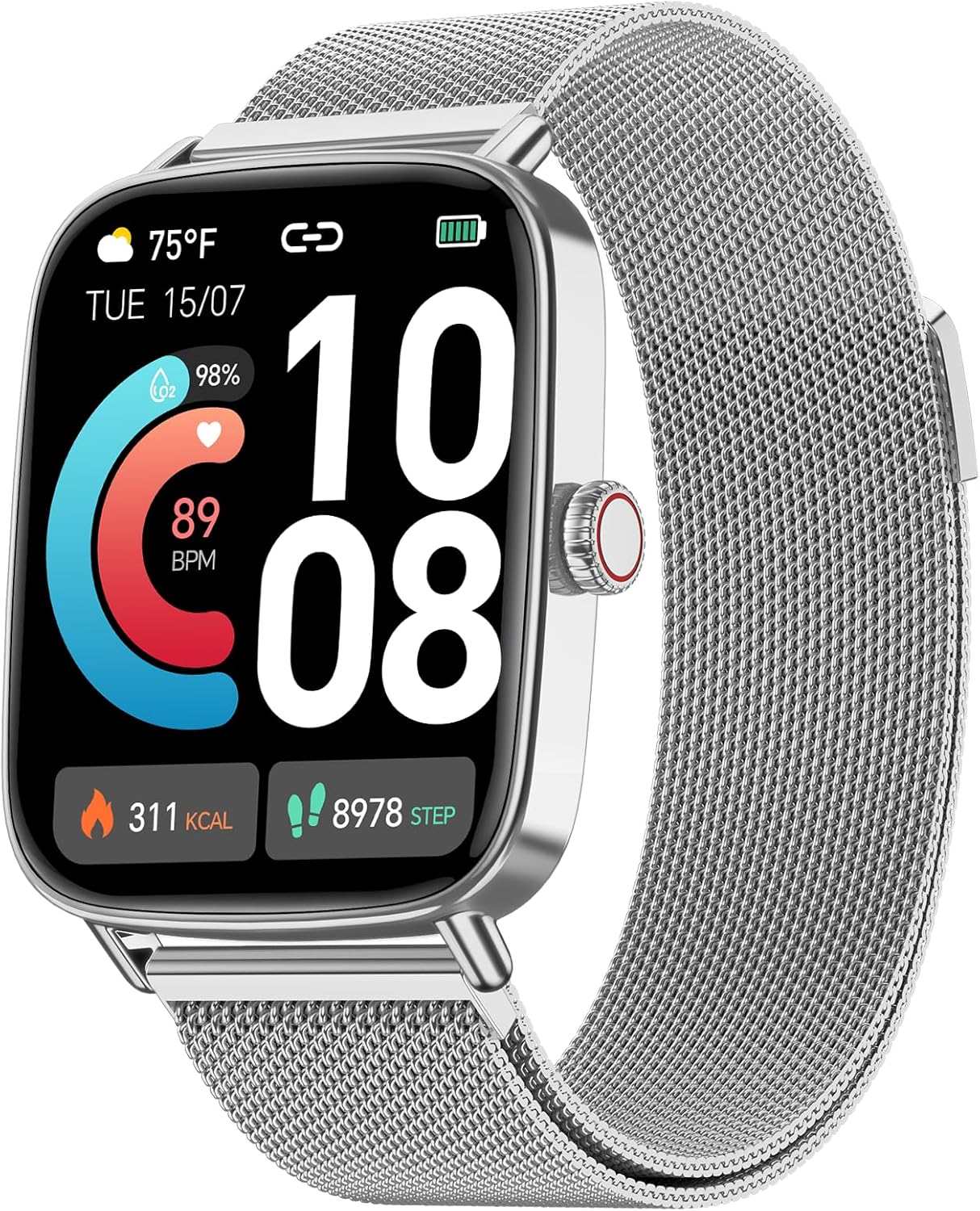 Detalle de AEAC Smart Watch for Men & Women with 1.85" HD Display, 100+ Sport Modes, IP68 Waterproof, and Bluetooth Calls