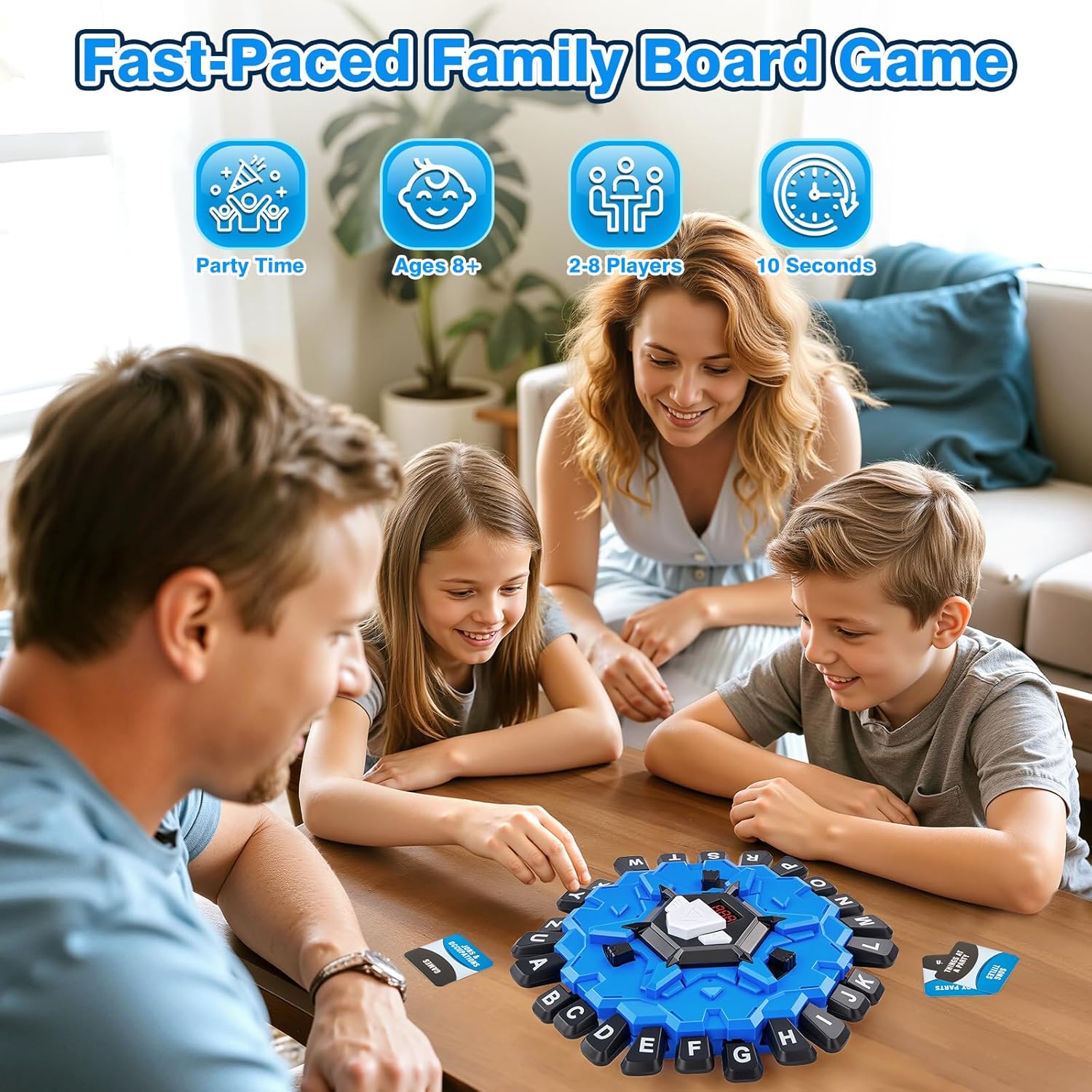 Detalle de Word Game: a fast, family-friendly alphabet challenge for 2–8 players