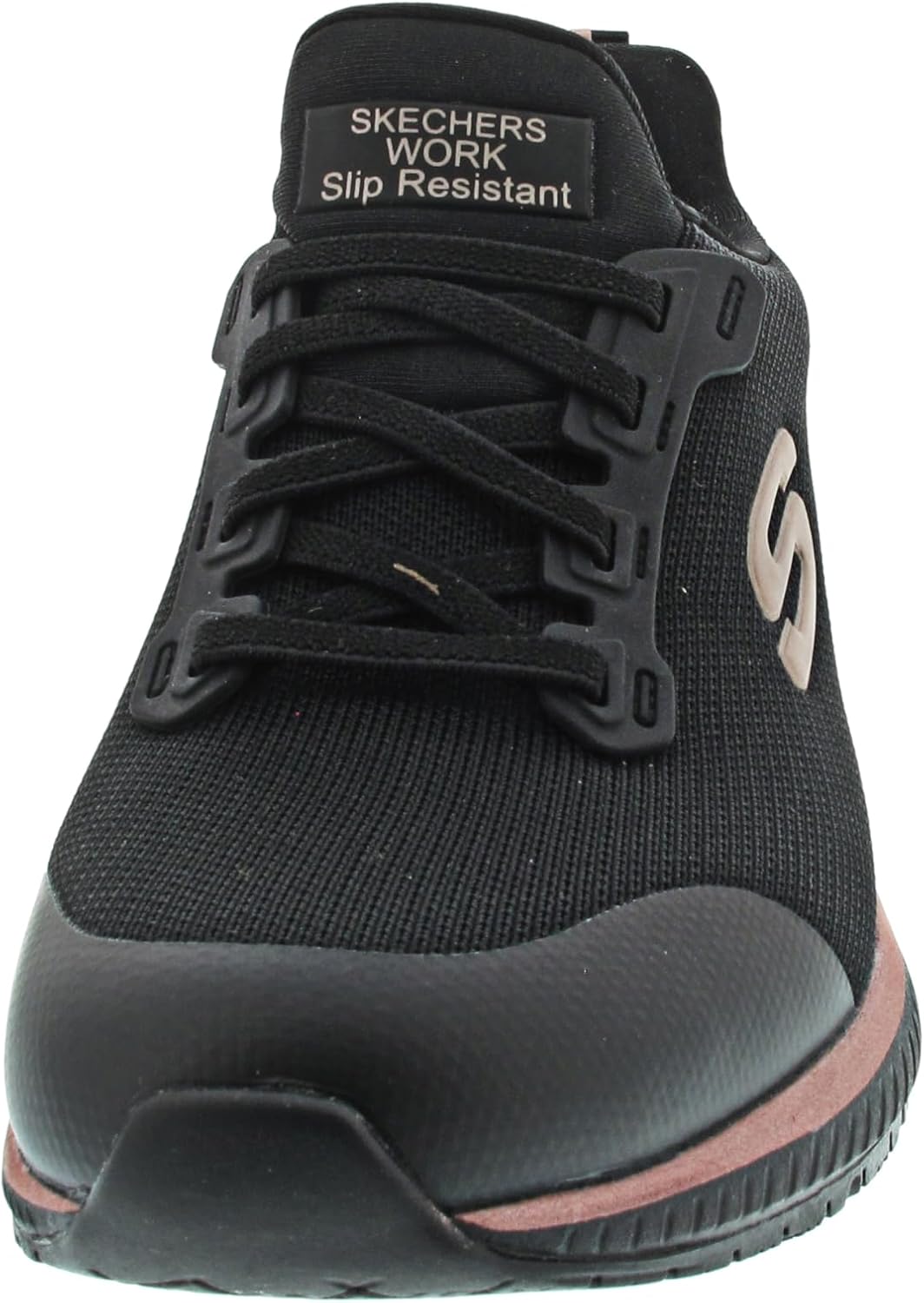 Detalle 2 de Skechers SQUAD SR para mujer (Black Flat Knit / Rose Gold Trim) talla 39 EU