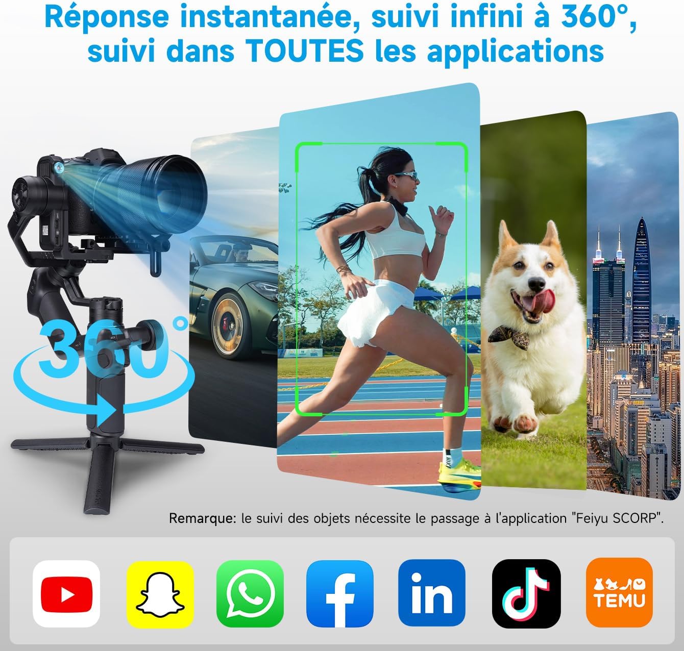 Detalle 2 de Feiyutech SCORP Mini 3 Pro stabilisateur 2 kg