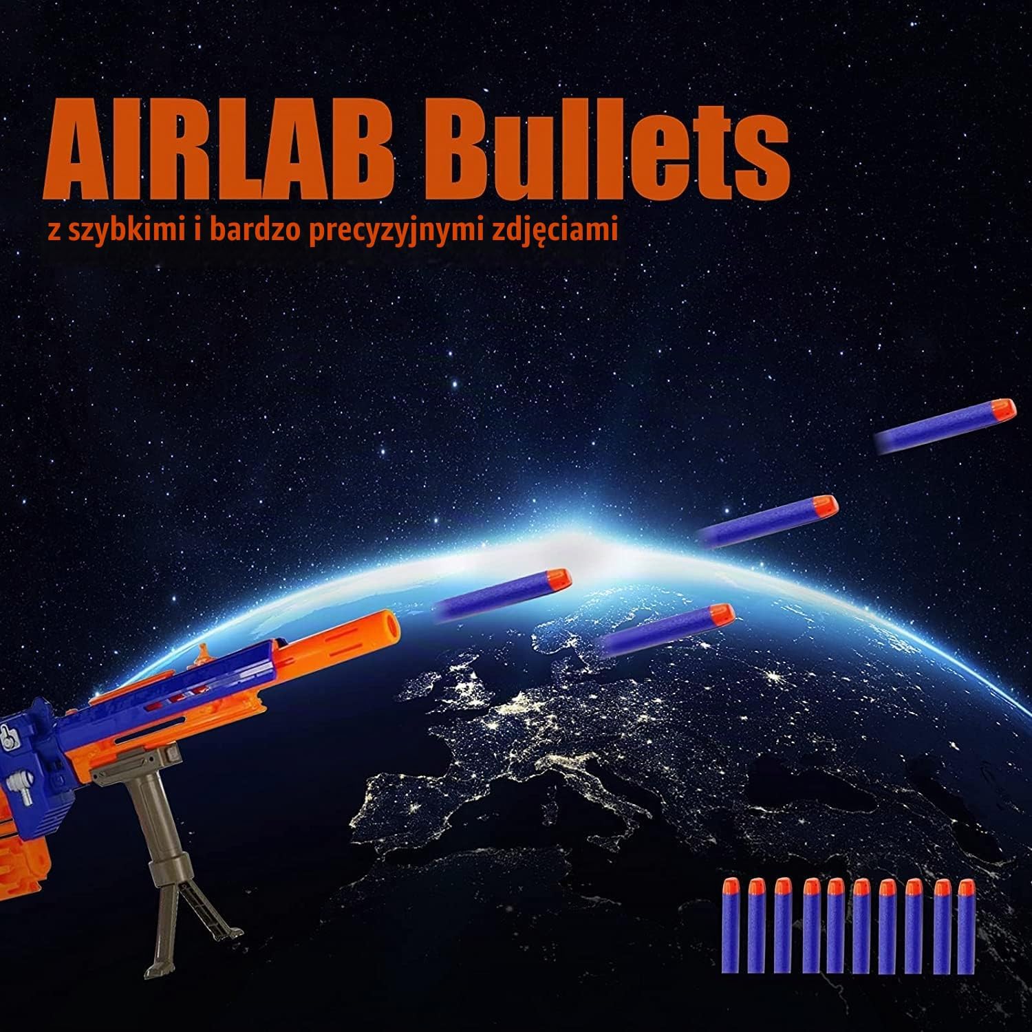 Detalle de Airlab W004-dart-bl – 400 niebieskich rzutek piankowych do Nerf Elite
