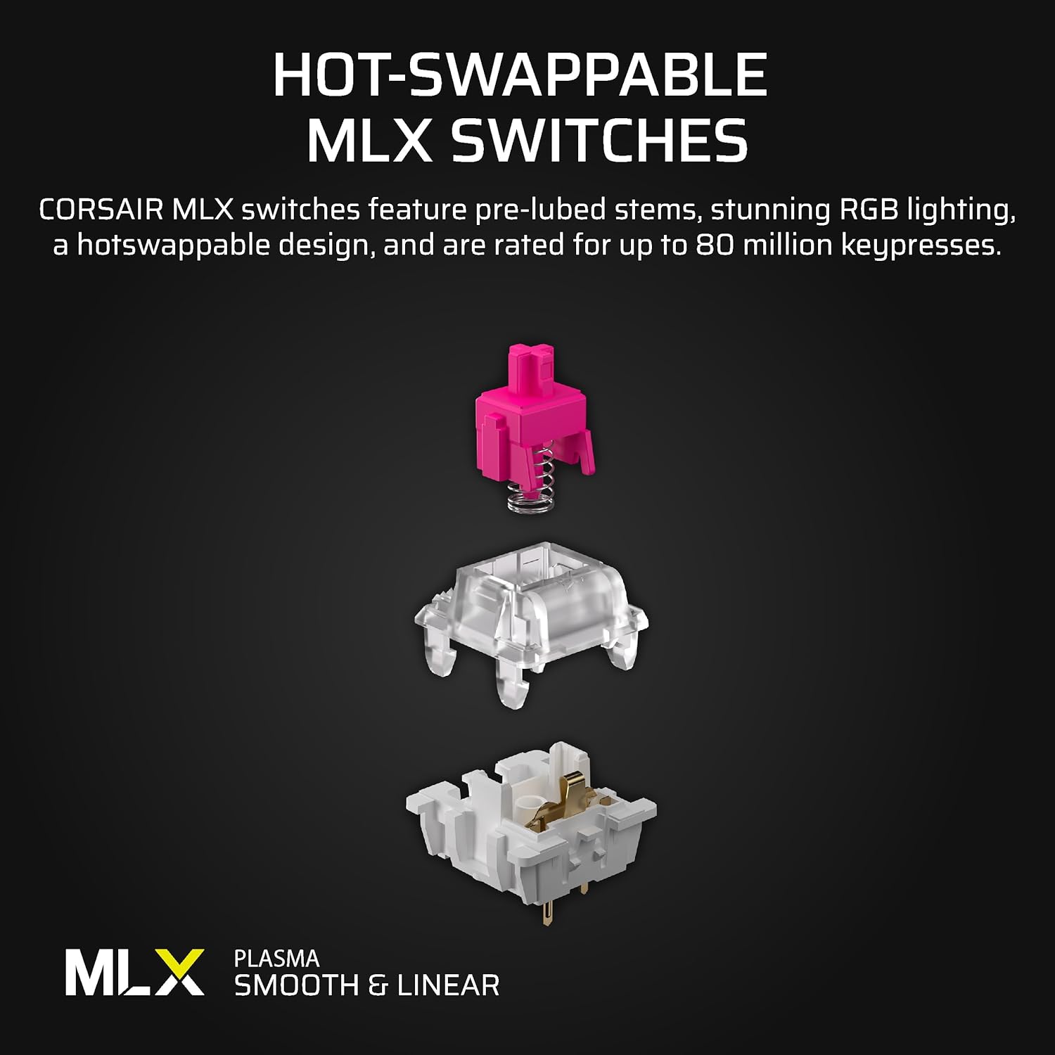 Thumbnail 4 de Corsair Vanguard 96 Wired Mechanical Gaming Keyboard (96% Layout, MLX Plasma Switches, 8000Hz, LCD, Virtual Stream Deck) – QWERTY US, Black