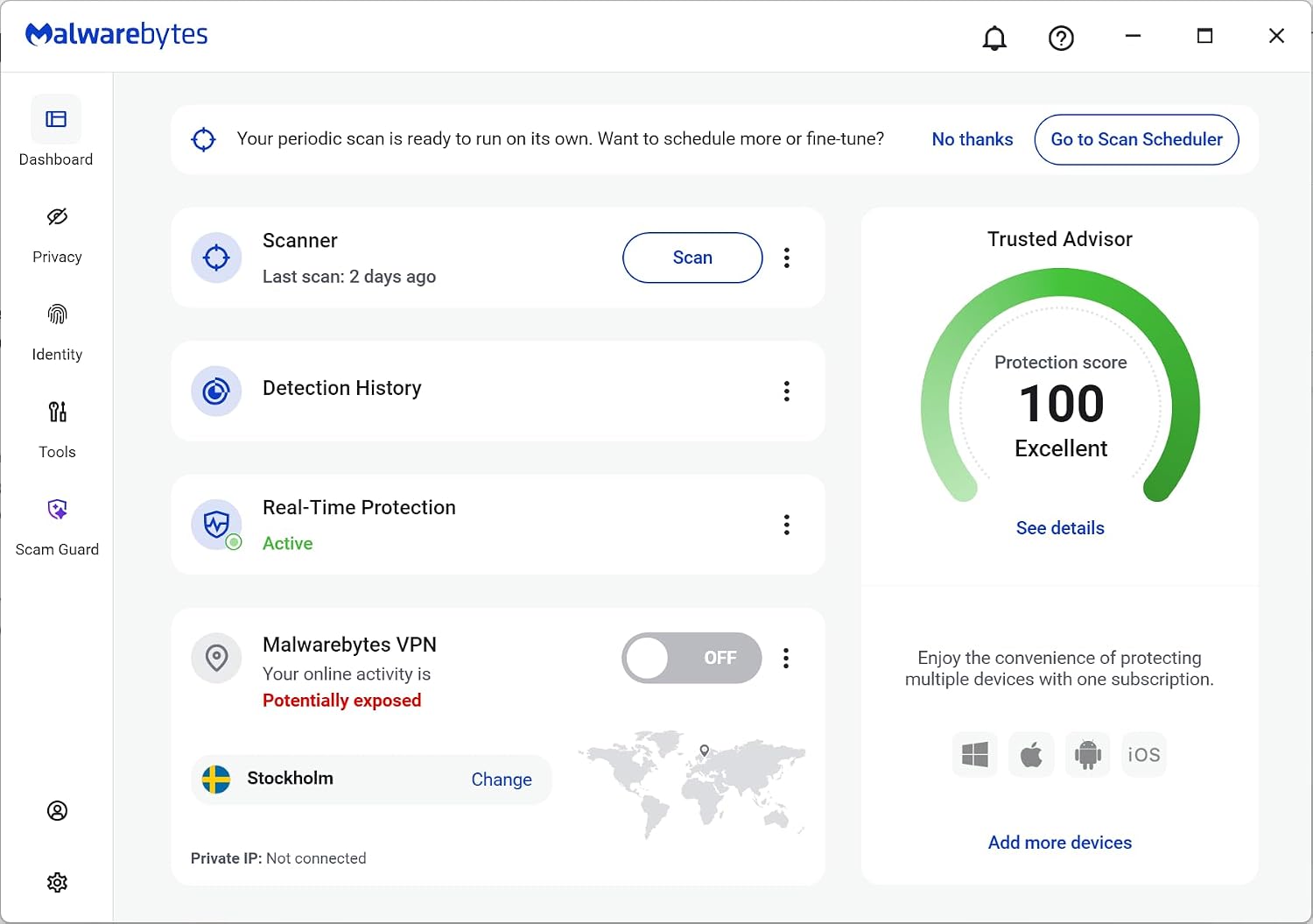 Detalle 2 de Malwarebytes Standard, Premium Security | 18 Months, 2 Devices — Amazon Exclusive