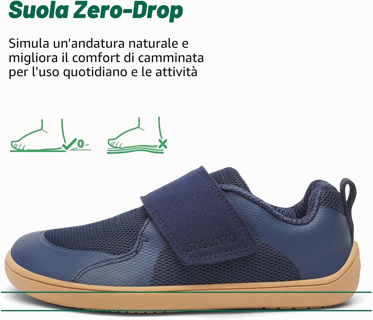 Thumbnail 3 de Sagauro Barefoot Sneakers Bambini: Scarpe minimaliste con punta ampia e suola antiscivolo