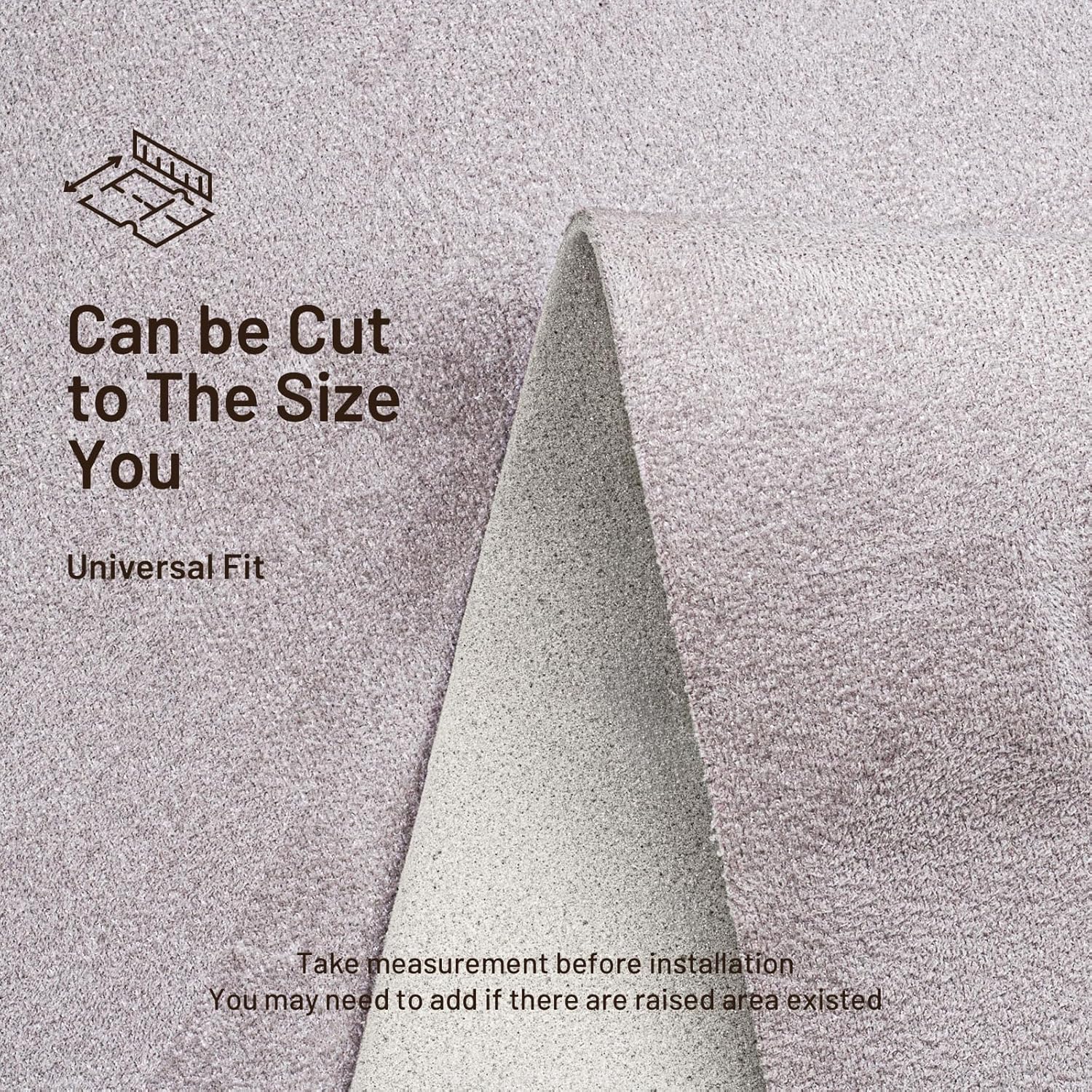 Thumbnail 4 de Babnecl Suede Headliner 38" × 60" Light Grey 📐