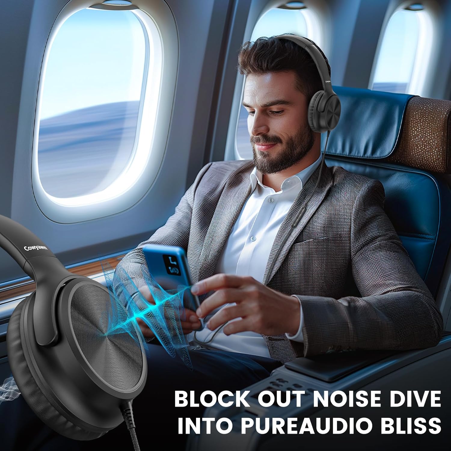 Detalle de Cowyawn USB-C 40mm wired headphones