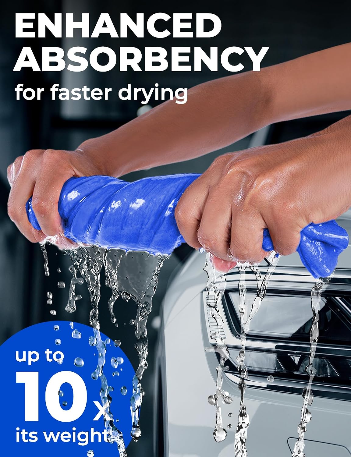 Detalle de Mighty Cleaner XL Shammy Towel for Car, 34 x 25-Inch PVA Chamois