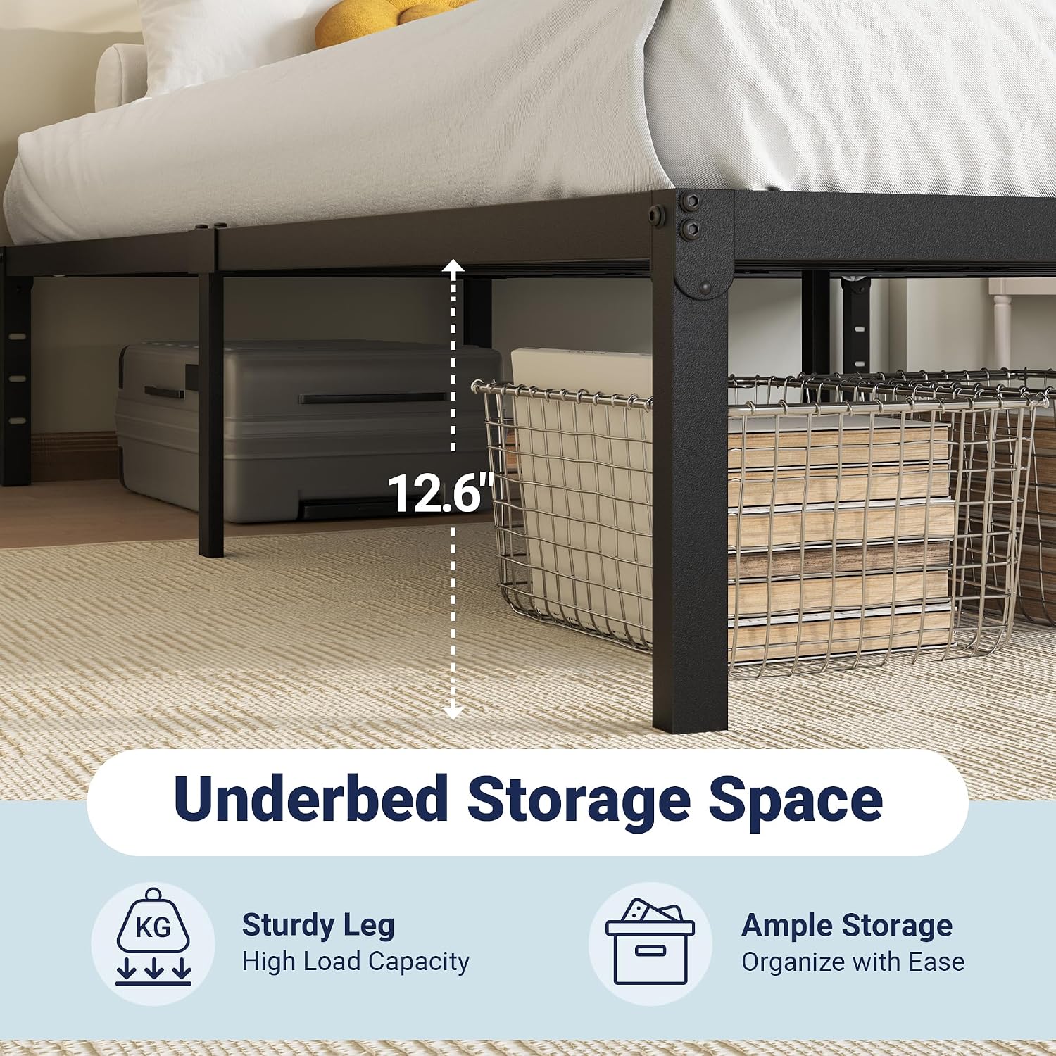 Detalle de Allewie Full-Size Metal Bed Frame