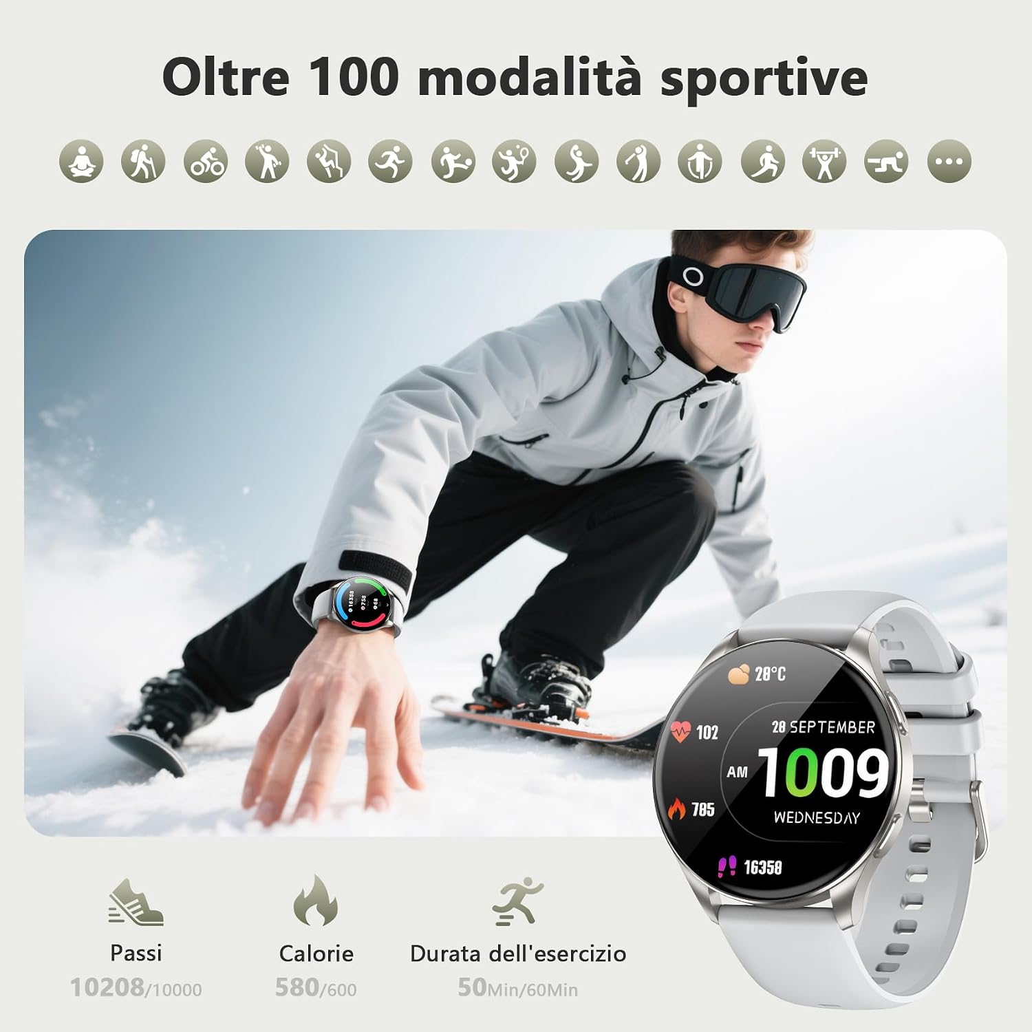 Thumbnail 4 de Blackview Smartwatch Uomo Donna: display AMOLED da 1,43'', chiamate Bluetooth e monitoraggio salute completo