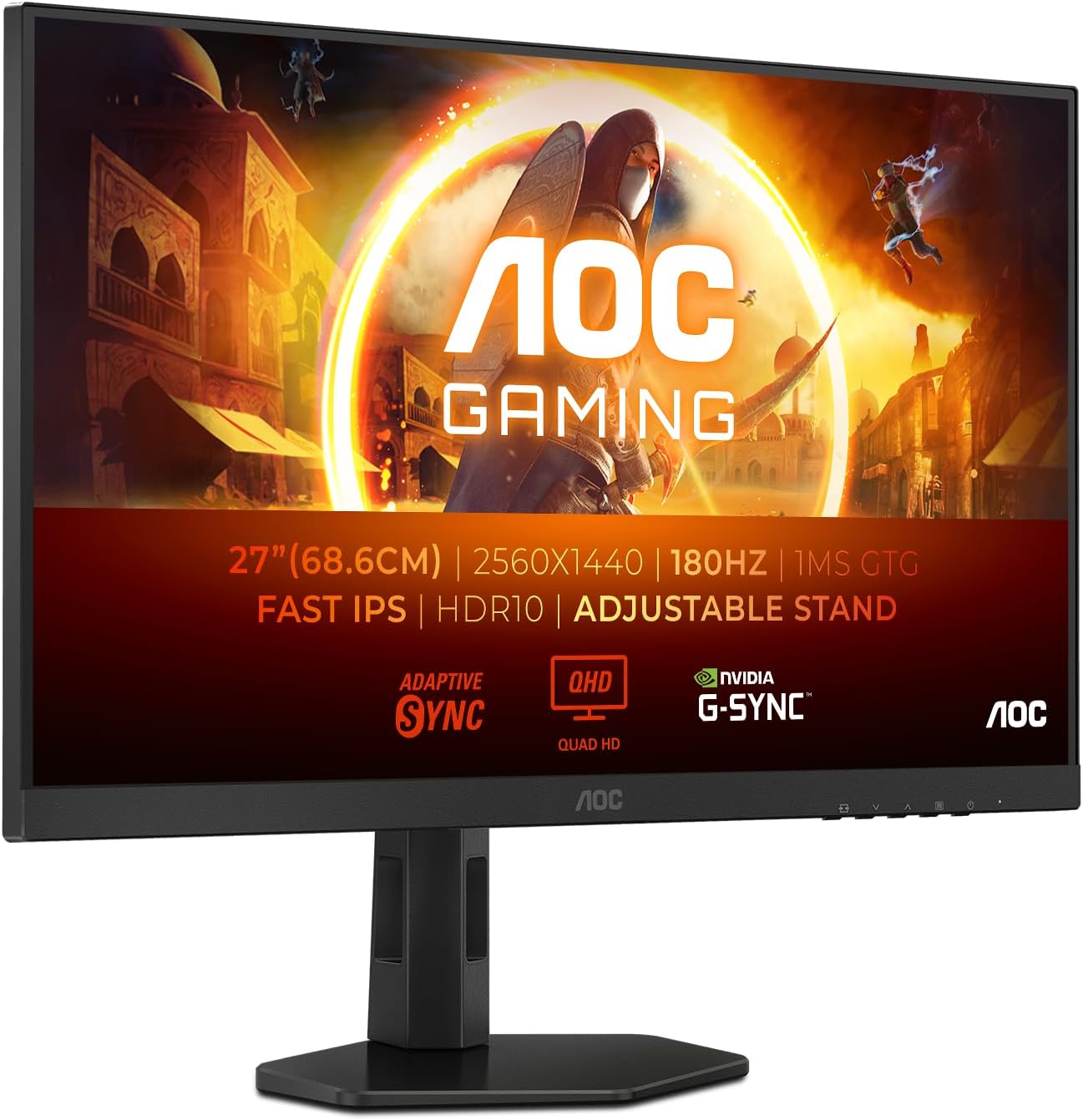 Thumbnail 6 de AOC Q27G4XD 27-inch WQHD Gaming Monitor (180Hz, Fast IPS, Adaptive Sync, HDR400)