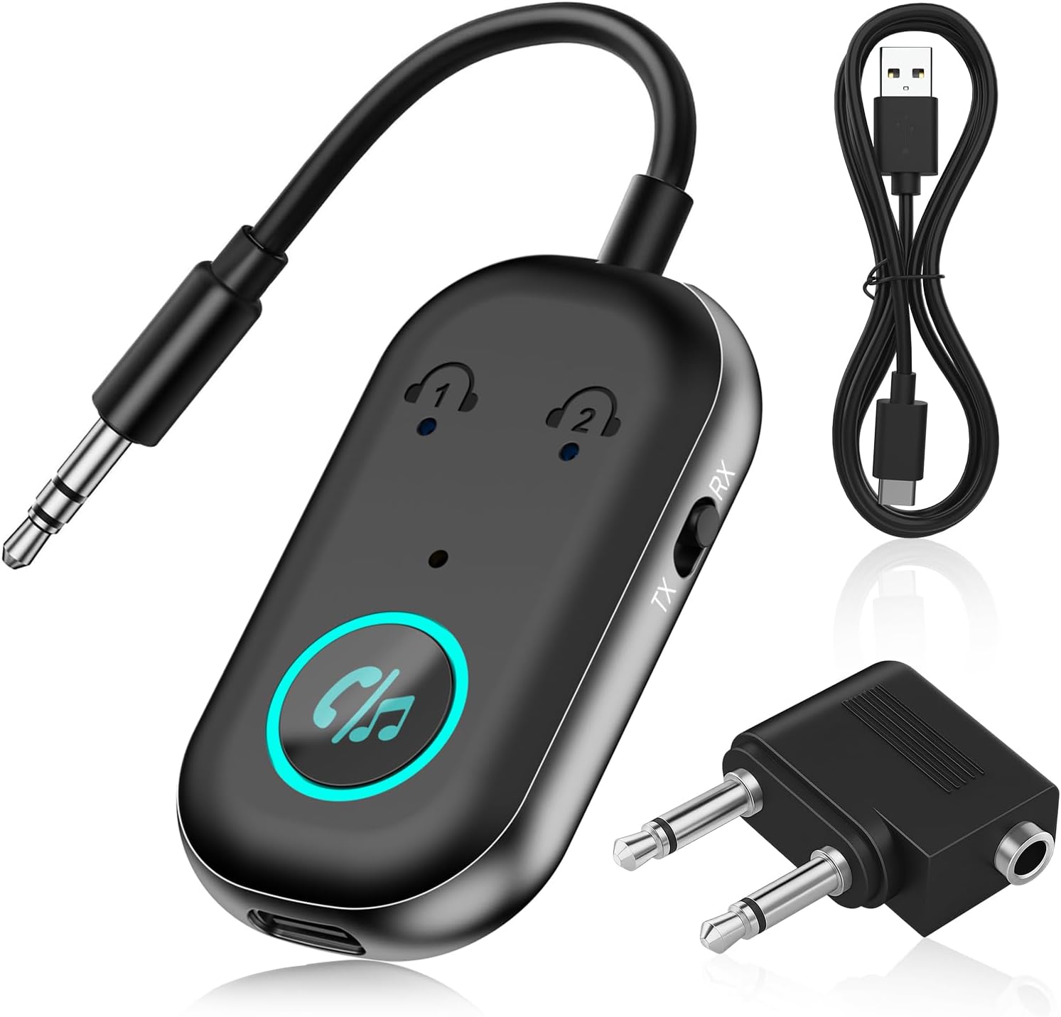 Detalle de Bluetooth 5.3 Transmitter Receiver 2‑in‑1