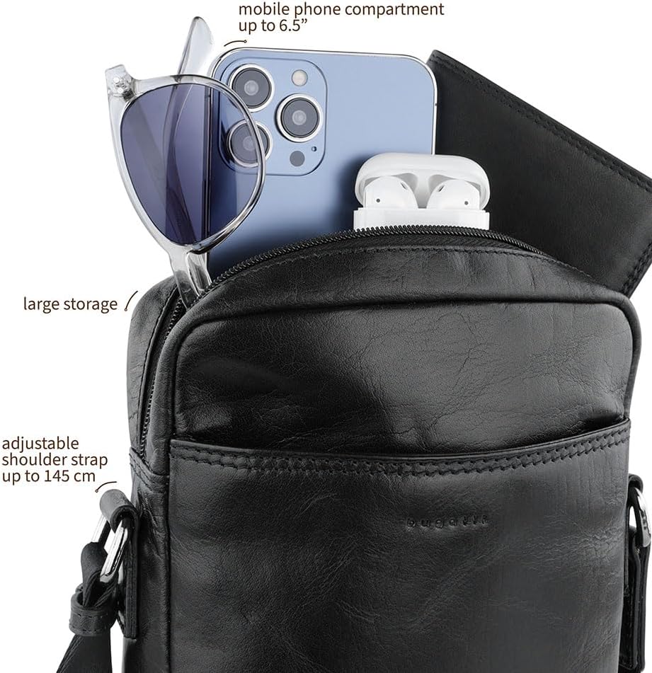 Thumbnail 4 de Bugatti Savona Set: Schultertasche & Geldbörse aus Büffelleder mit RFID-Schutz