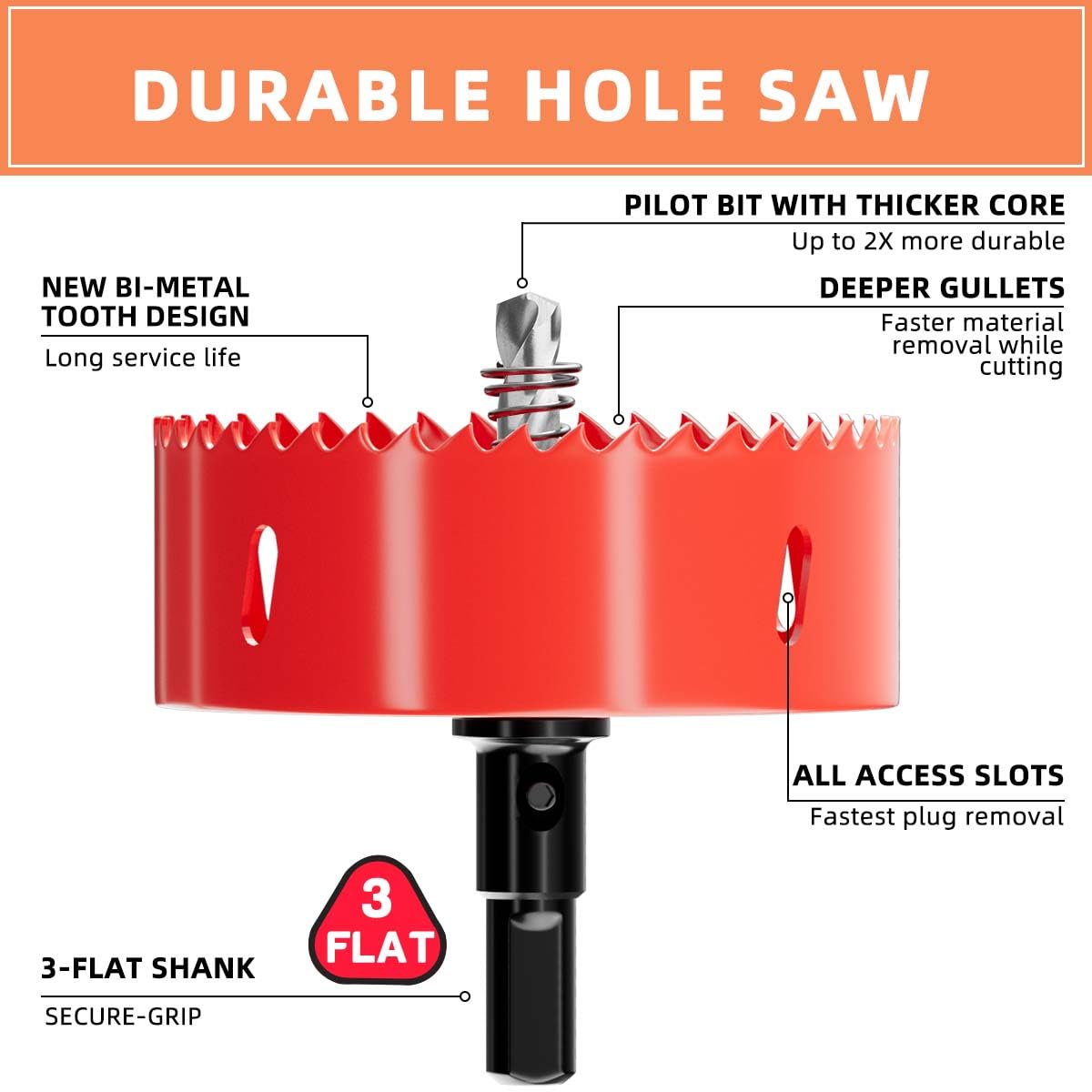 Thumbnail 1 de GARHWAL Bi-Metal Hole Saws 120mm – Fast Cut Wood/Metal Cutter