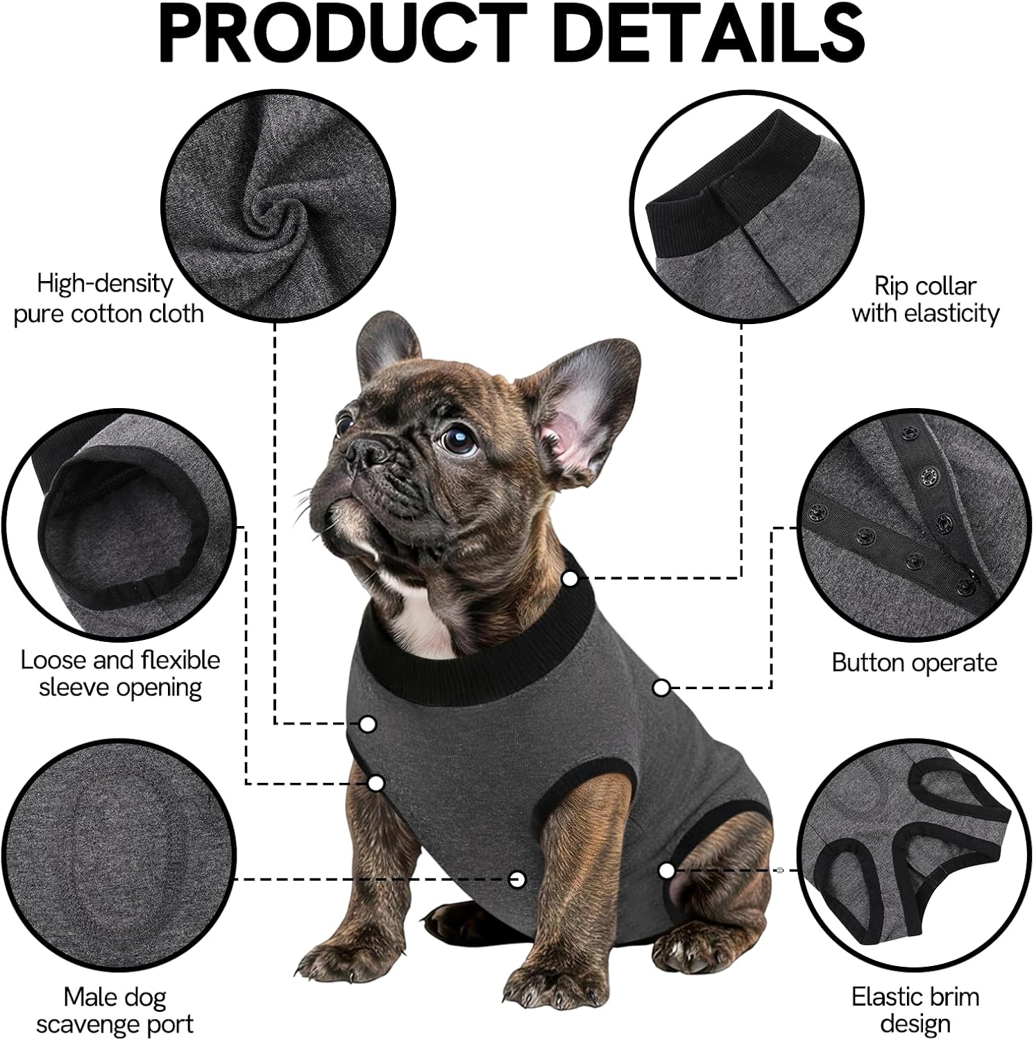 Detalle de SAWMONG Dog Recovery Suit X-Small