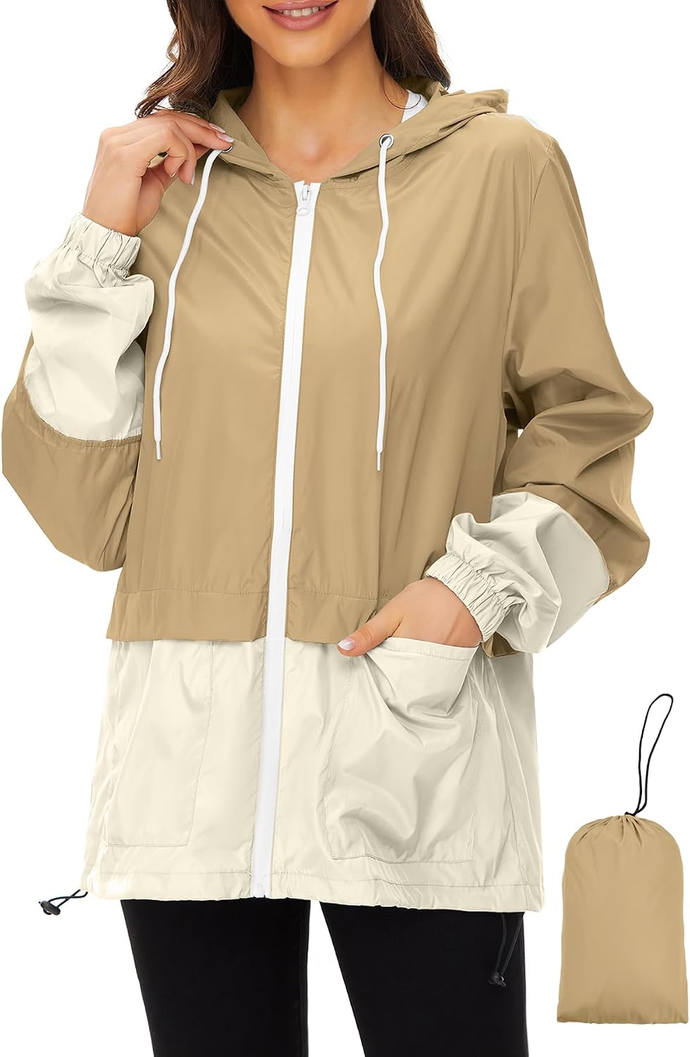 Thumbnail 6 de Zando Lightweight Rain Jacket Women Waterproof – Packable Hooded Rain Coat for Travel and Outdoors