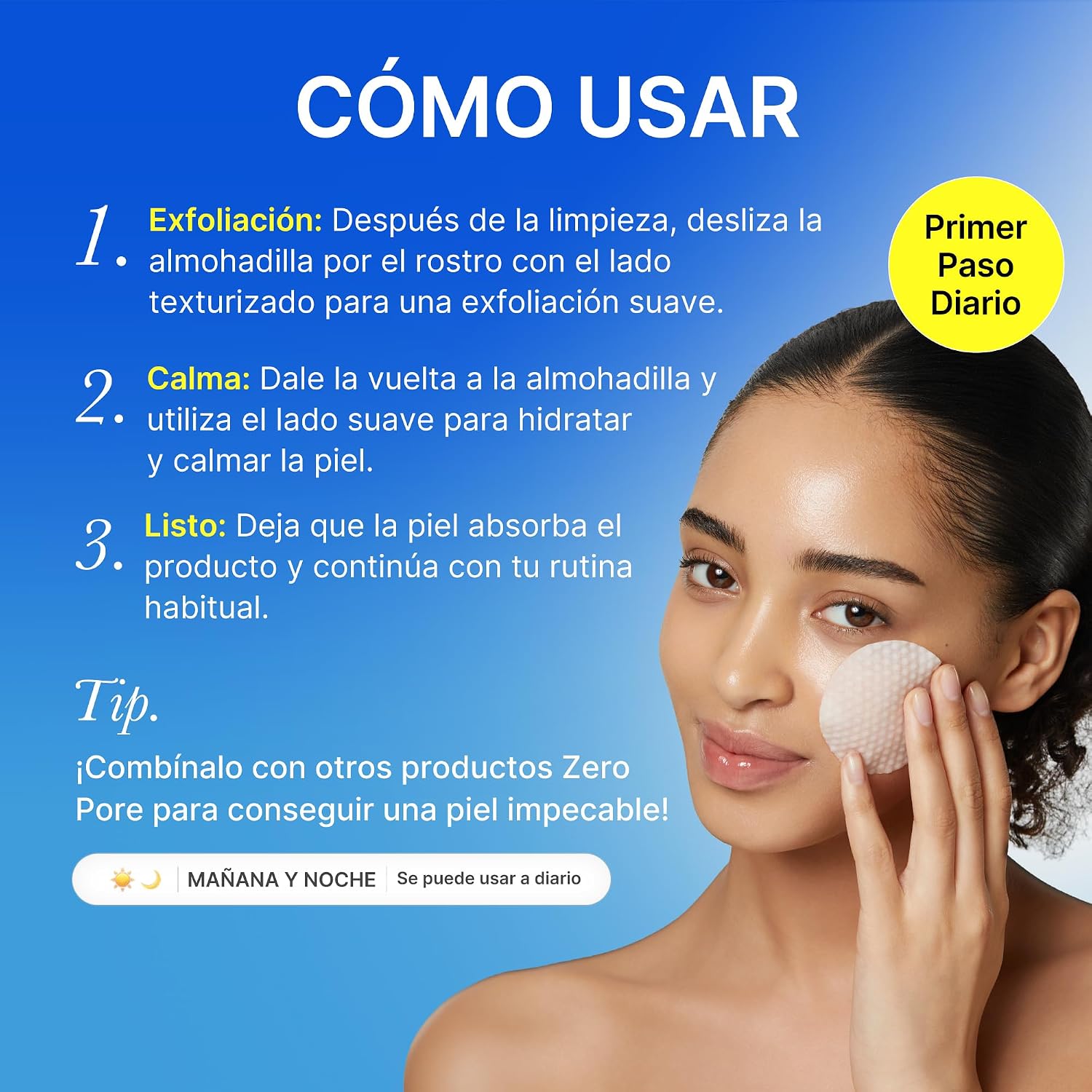 Thumbnail 6 de medicube 2.0 Tónicas faciales de doble textura con 4,5% ácido láctico AHA y almohadillas Zero Pore (70 unidades)