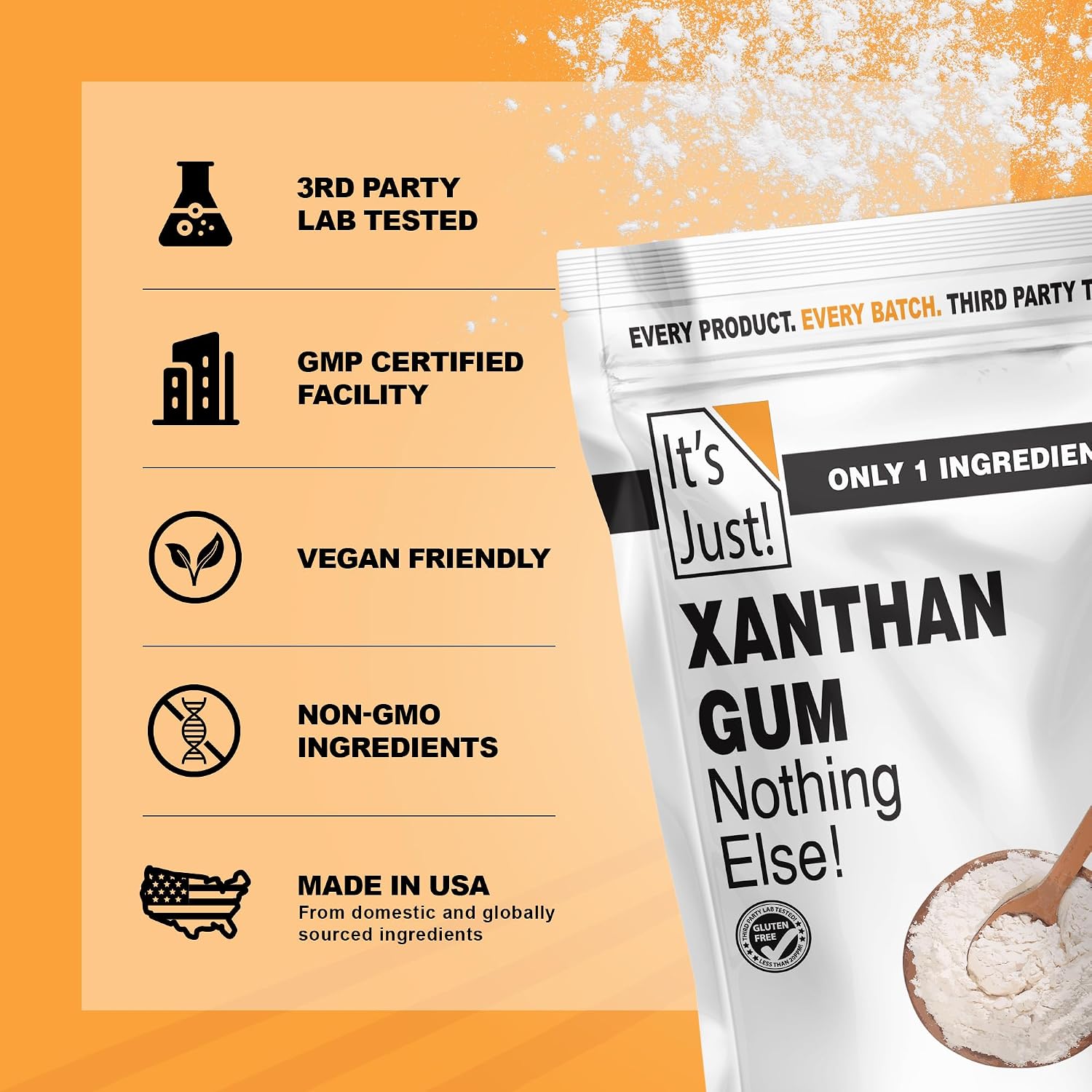 Thumbnail 6 de It's Just! Xanthan Gum, 8 oz Thickener for Baking, Sauces, and Dressings