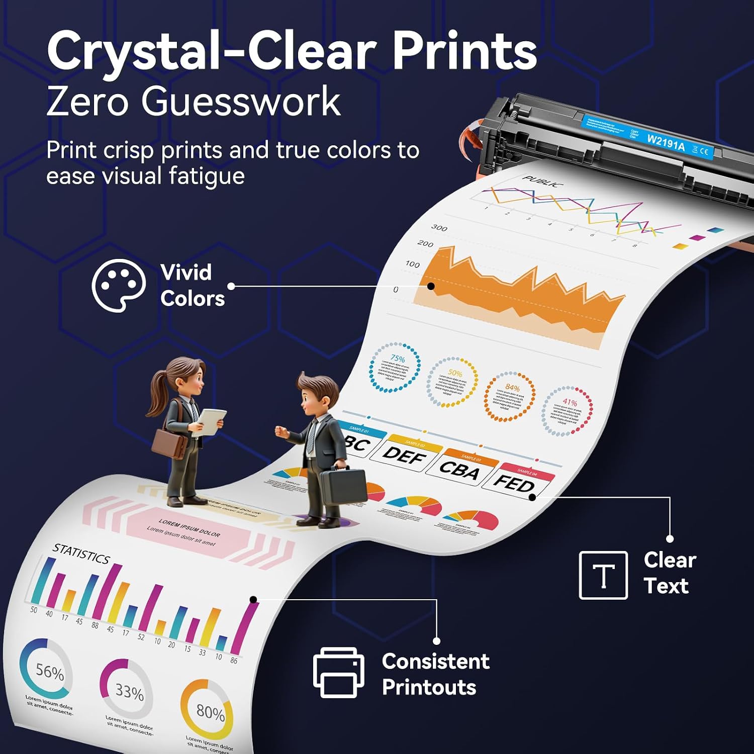 Detalle de 219X (Mit Chip) Toner-Set (4er-Pack) für HP Color LaserJet Pro 3302/3202 – integrierter Chip