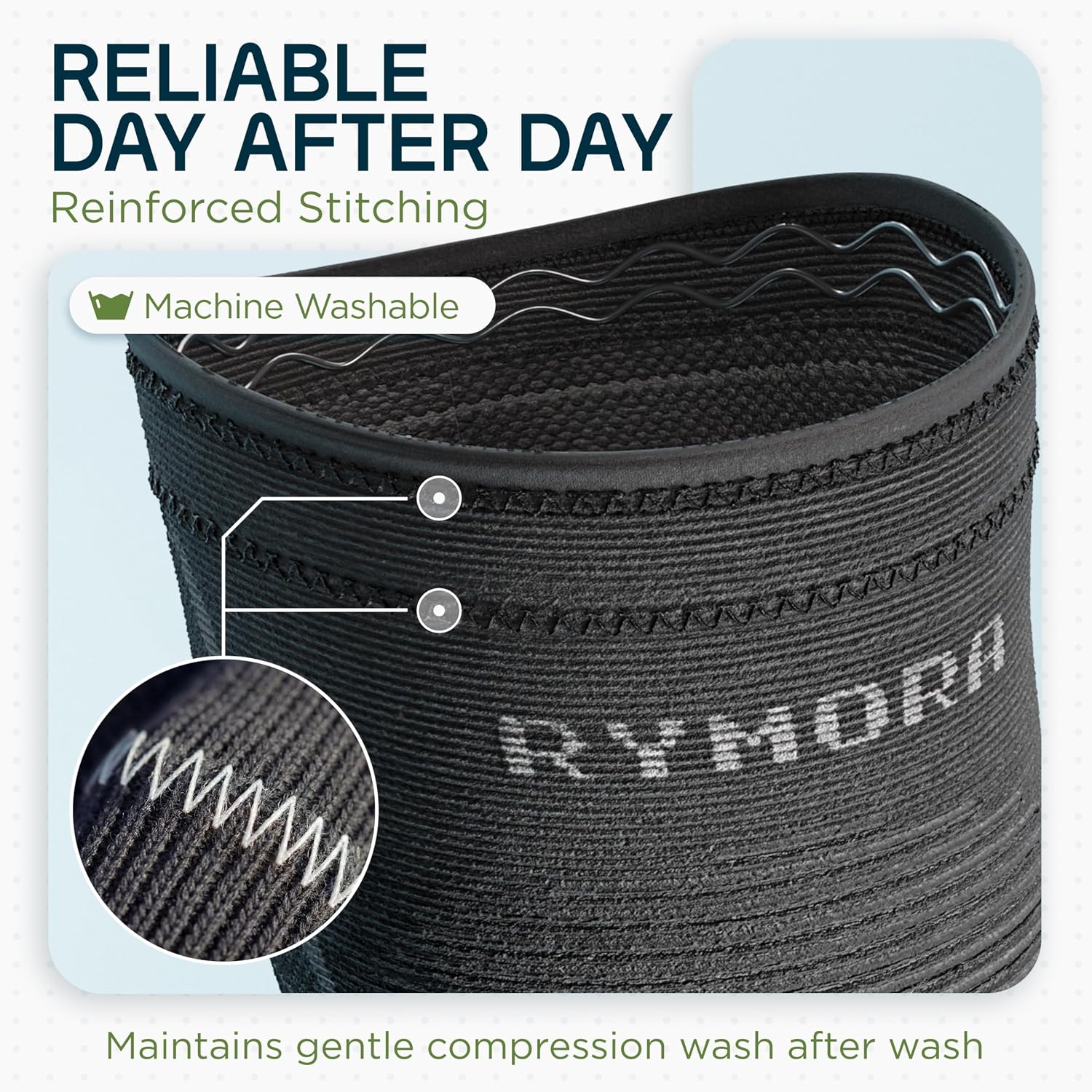 Thumbnail 6 de Knee Support for Men and Women (Black) - Extra Large (XL) Single Sleeve by Rymora