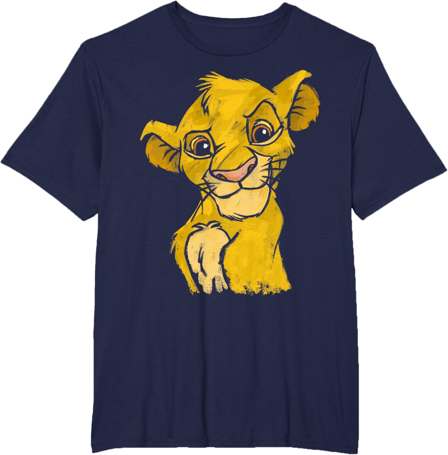 Thumbnail 3 de Disney Lion King Young Simba Smiling Portrait Sketch Maglietta – Officially Licensed