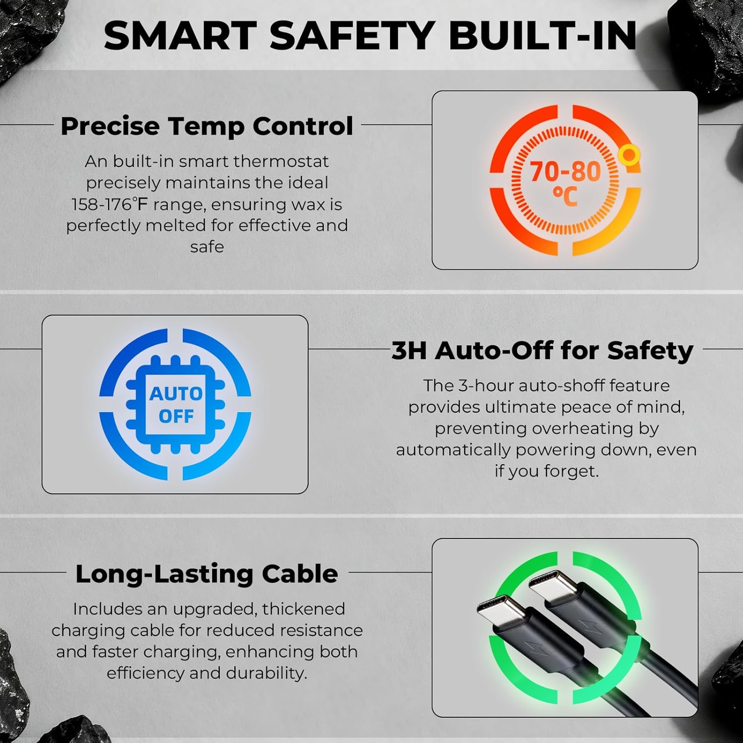 Thumbnail 5 de Lifestance Kit Cire Nez Homme : chauffe-cire USB portable jusqu’à 70°C + épilateur nez à cire