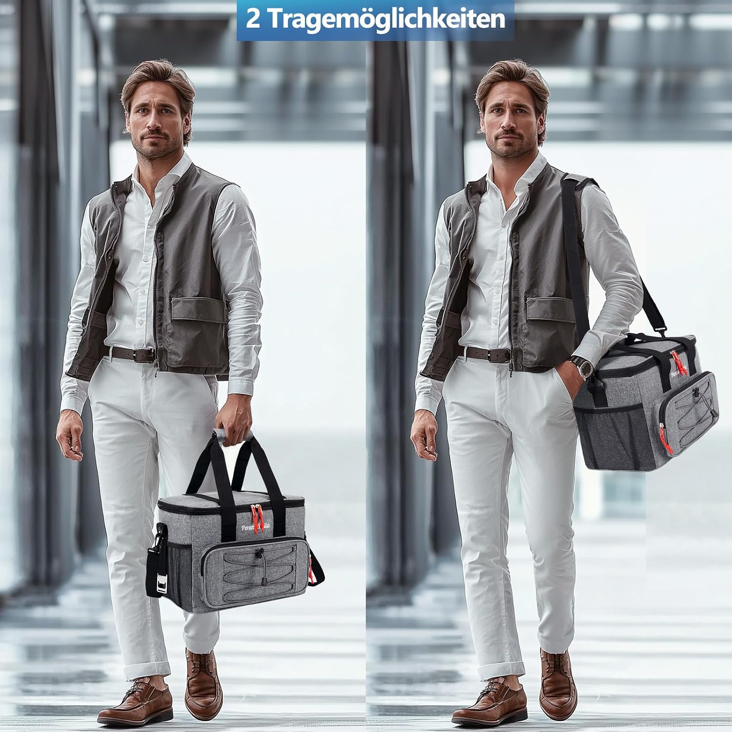 Detalle de PeranoRidia Kühltasche 20L Gross – faltbar, isoliert und vielseitig für Unterwegs