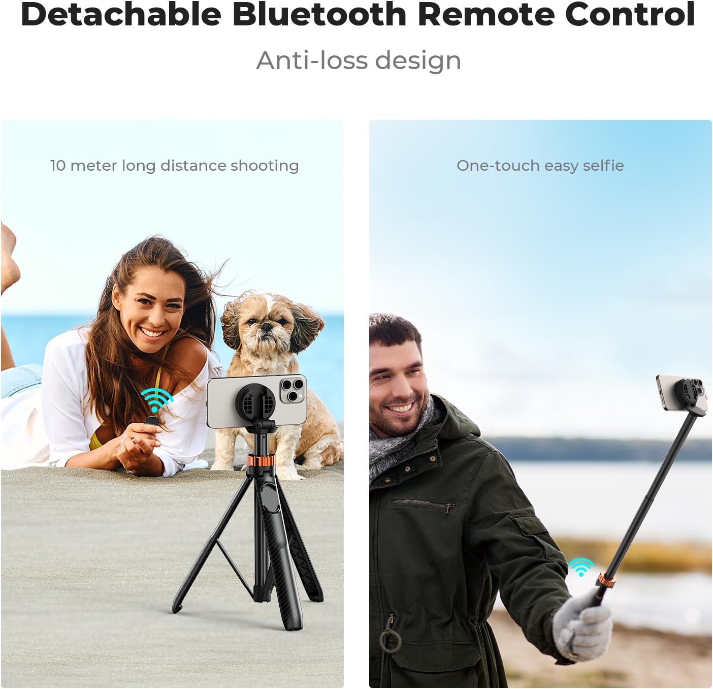 Thumbnail 3 de K&F CONCEPT 63" Phone Selfie Stick Tripod with Remote 🎥