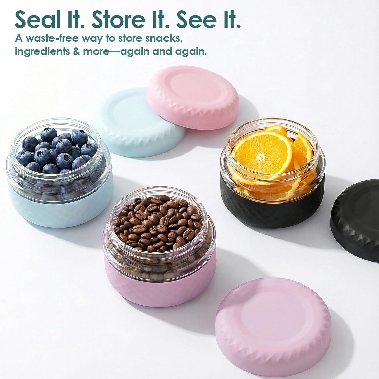 Detalle de Cafezi 16 oz Glass Lunch Bowl with Lid — Leakproof, BPA-Free & Microwave Safe