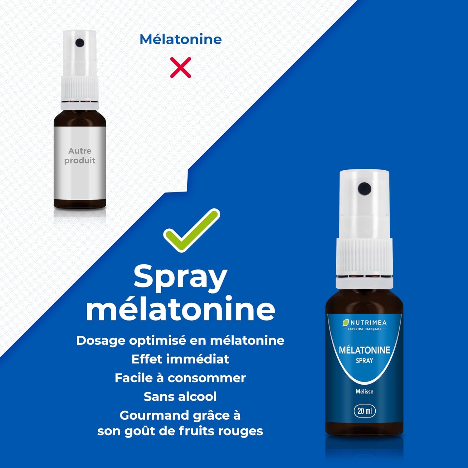 Detalle de Nutrimea Spray Mélatonine 1,9 mg + Extrait de Mélisse BIO – spray buccal 20 ml