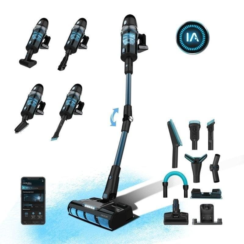 Detalle 2 de Cecotec Conga Rockstar 9500 Connected Ergowet 3000 IA: aspiradora escoba sin cable 29.6V 680W