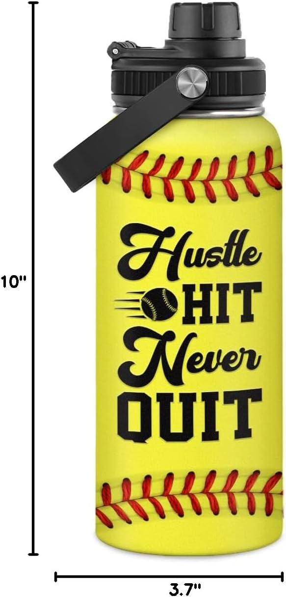 Thumbnail 6 de SANDJEST SJ-DW-SS-WB32CL 32 oz Insulated Stainless Steel Softball Bottle